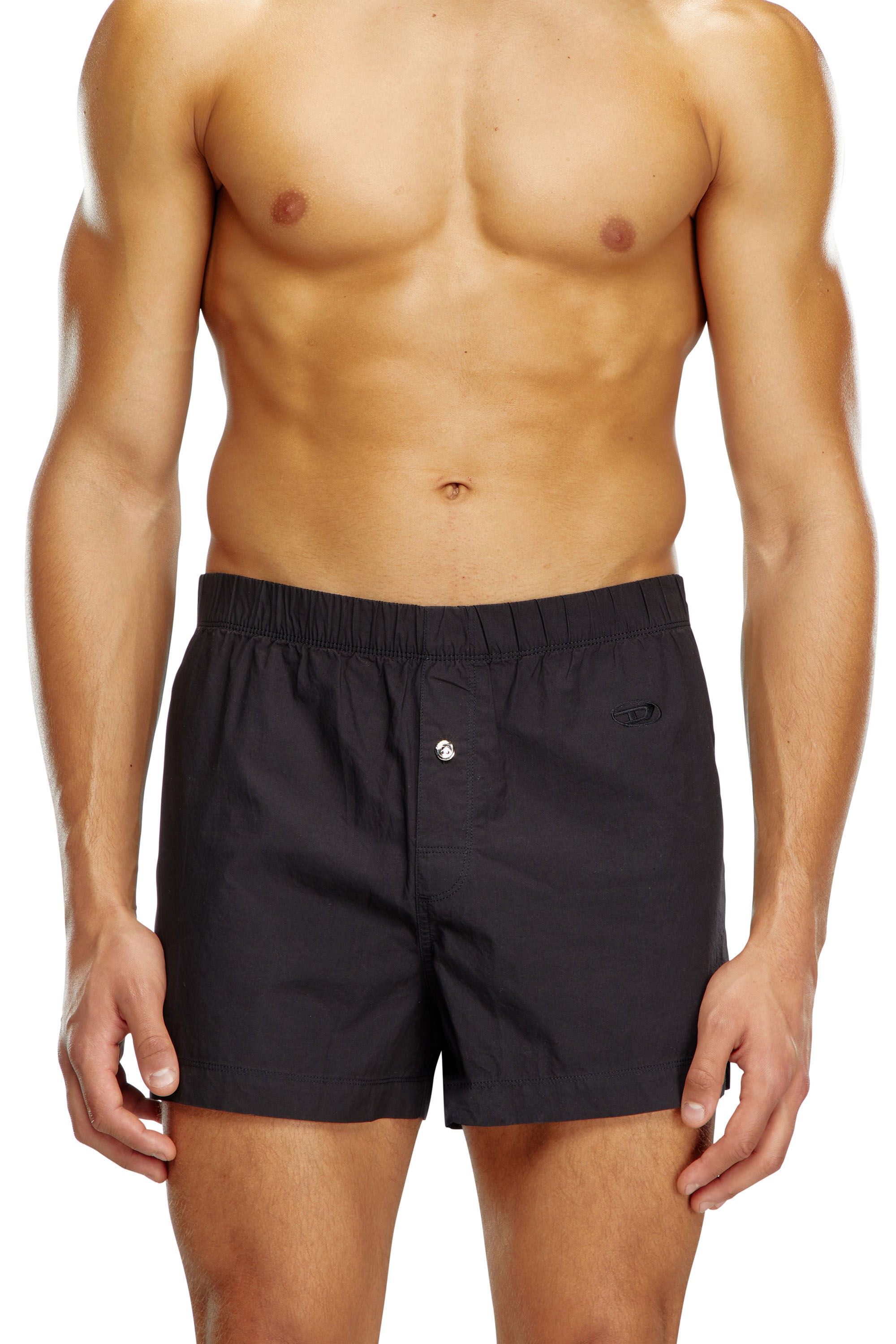 Diesel - UUBX-STARK, Unisex Plain boxers with Oval D embroidery in Black - Image 3