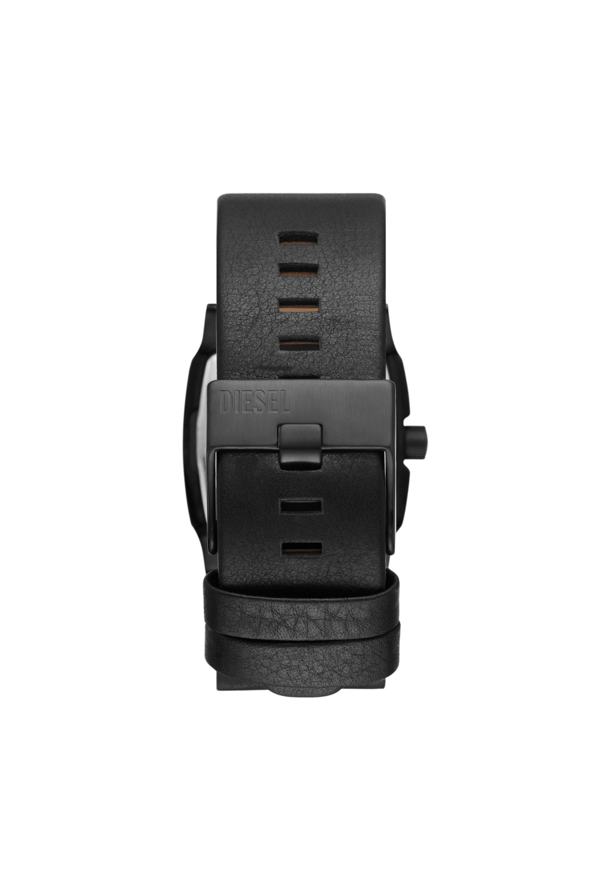 Diesel - DZ2000, Unisex's Cliffhanger Black Leather Watch in Black - 2