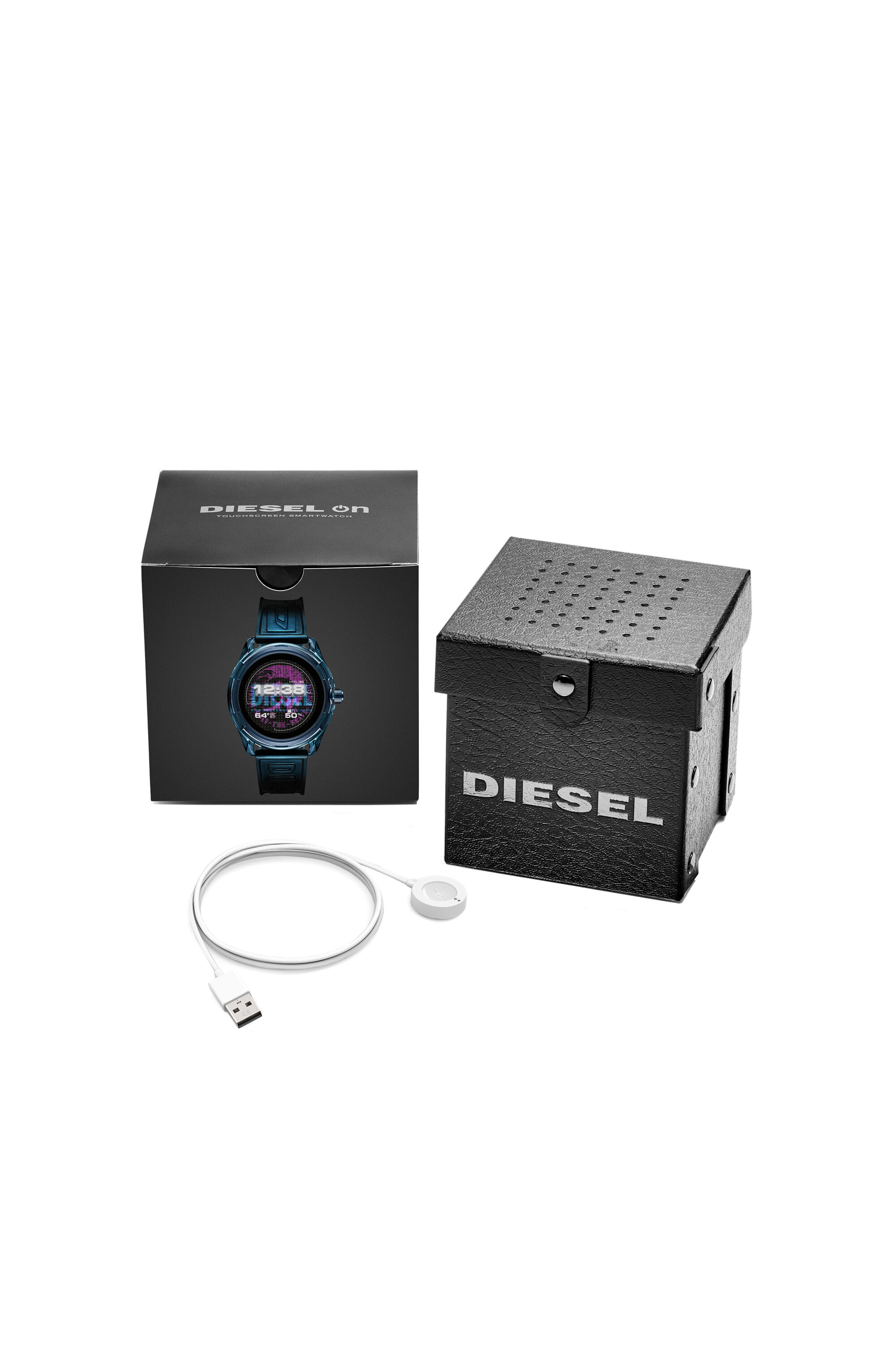 Diesel - DT2020, Man's Diesel On Fadelite Smartwatch - Blue Transparent in Blue - 6