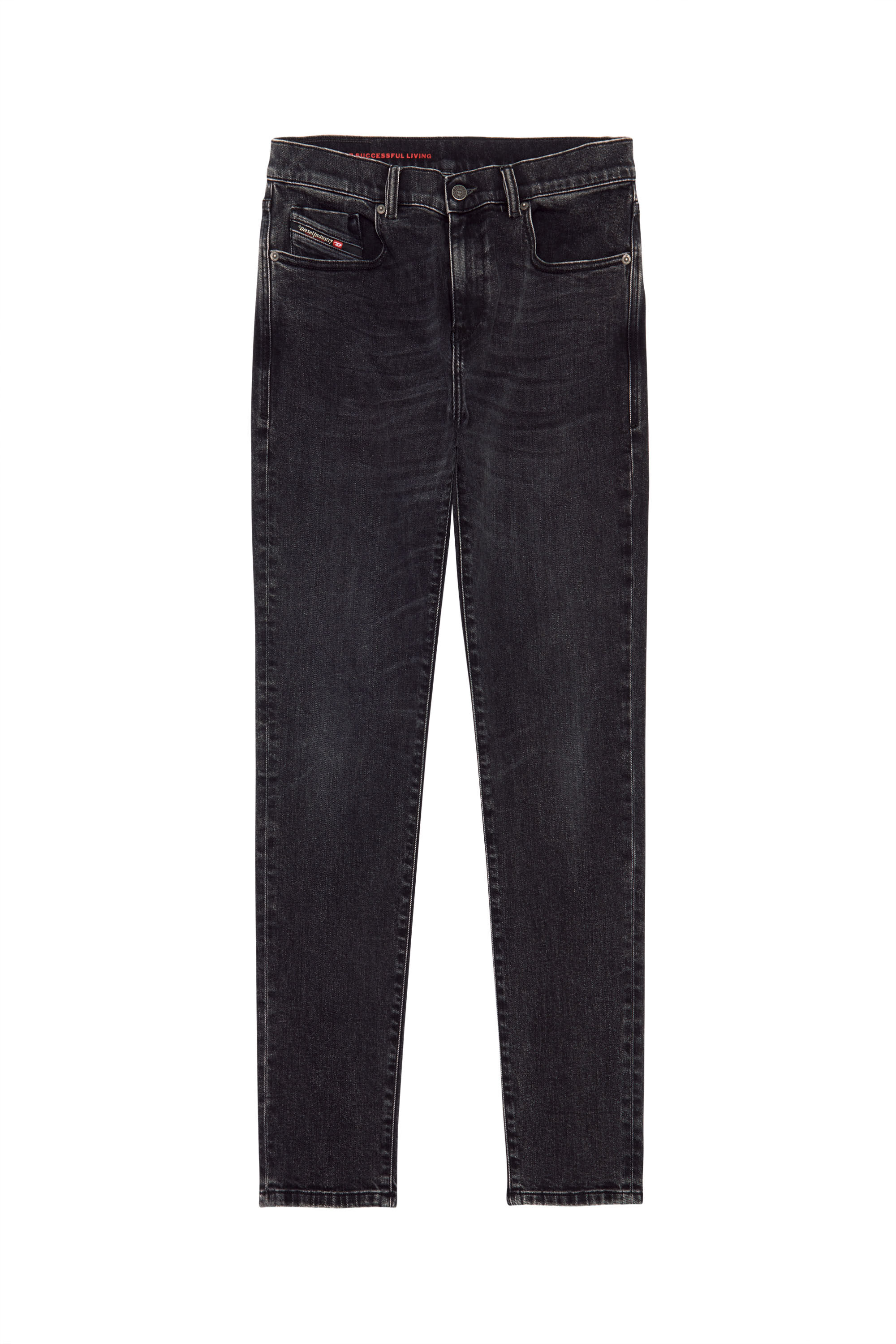 Diesel - Man Slim Jeans 2019 D-Strukt 09B83, Black/Dark grey - Image 2
