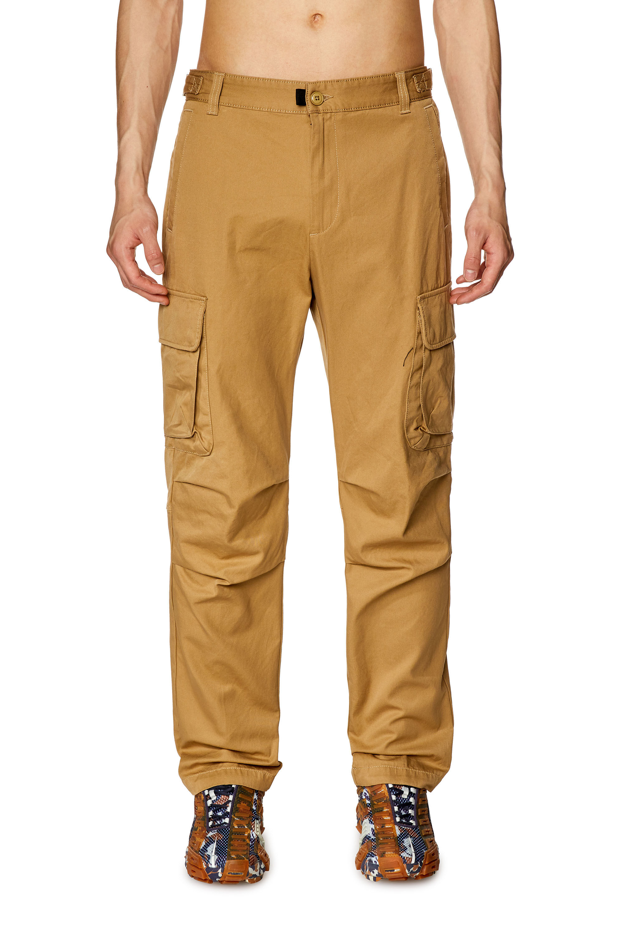 Diesel - P-ARGYM, Man Twill cargo pants in organic cotton in Brown - Image 3