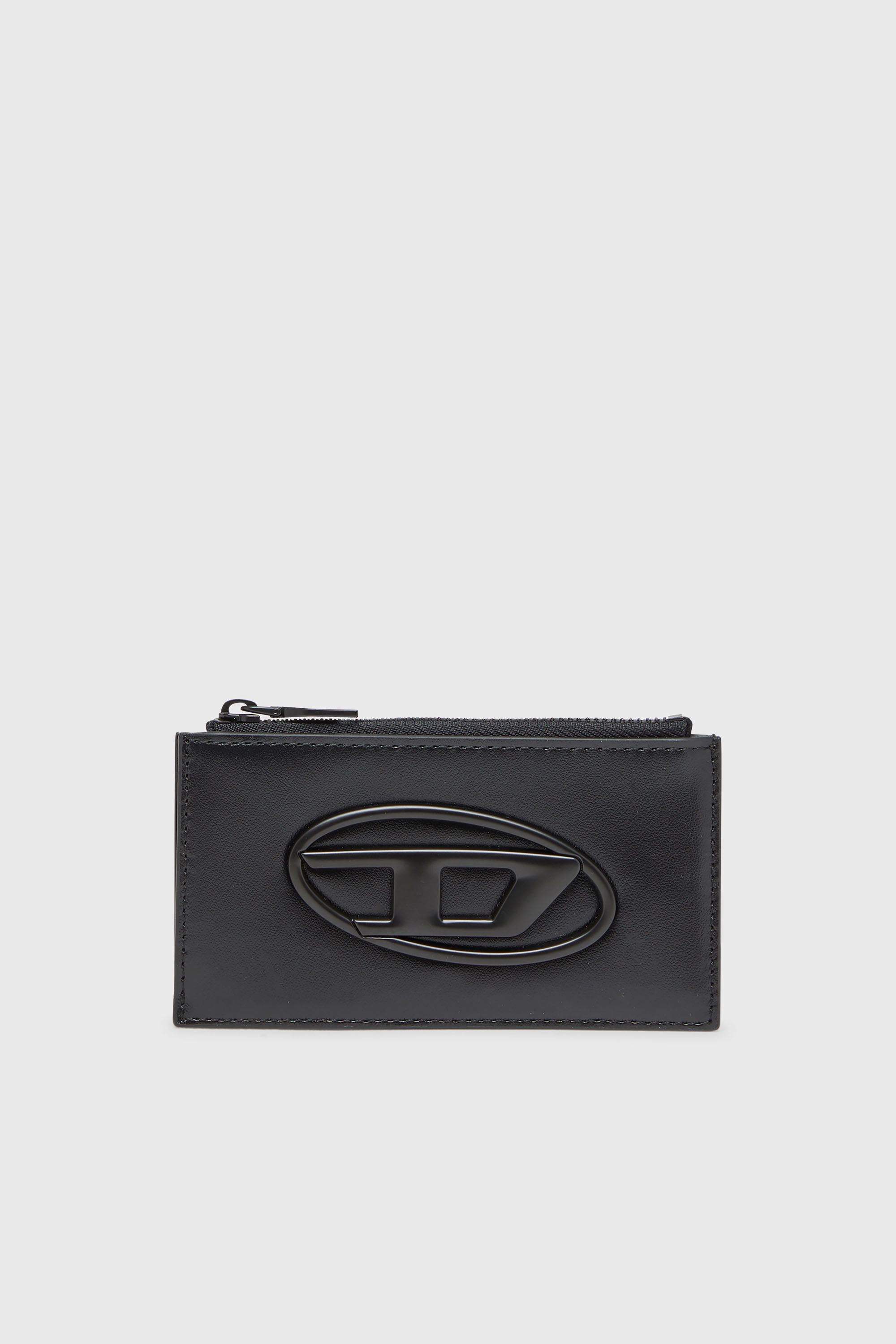 Diesel - HOLI-D CARD HOLDER III, Man's Leather card holder in Black - 1