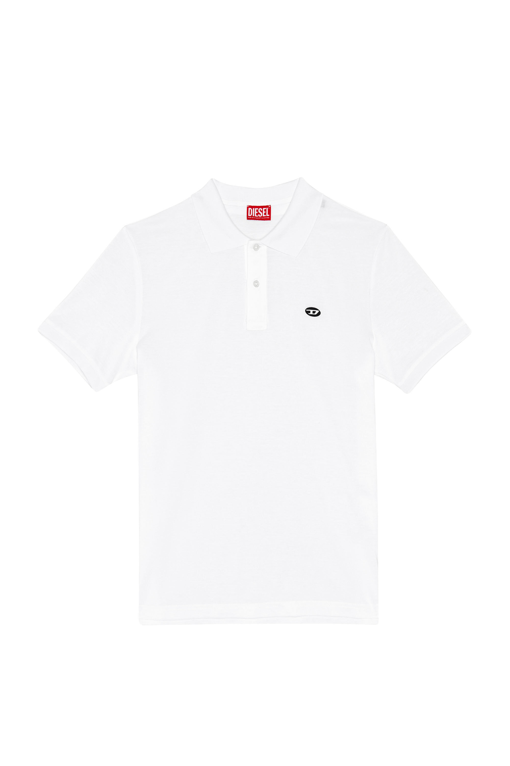 Diesel - T-SMITH-DOVAL-PJ, Man Polo shirt with oval D patch in White - Image 2