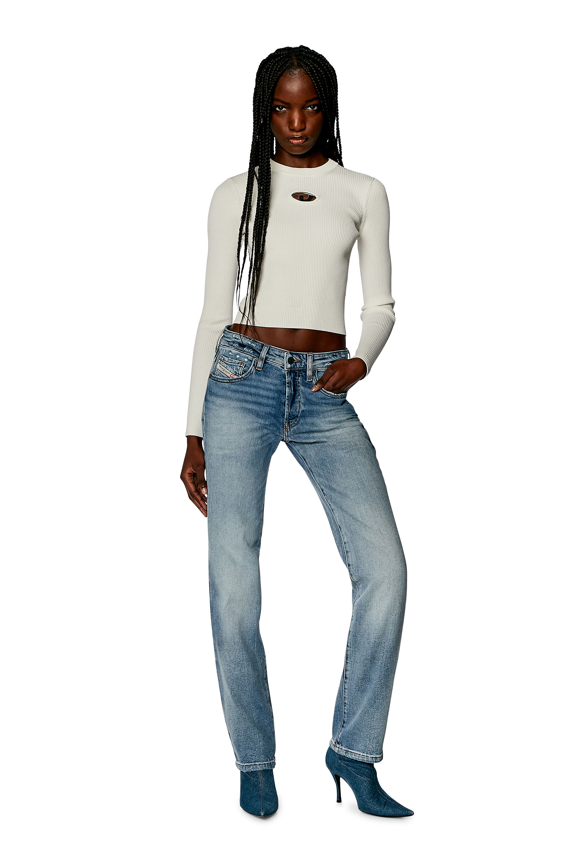 Diesel - Woman's Regular Jeans 1989 D-Mine 0PFAR, Light Blue - 1