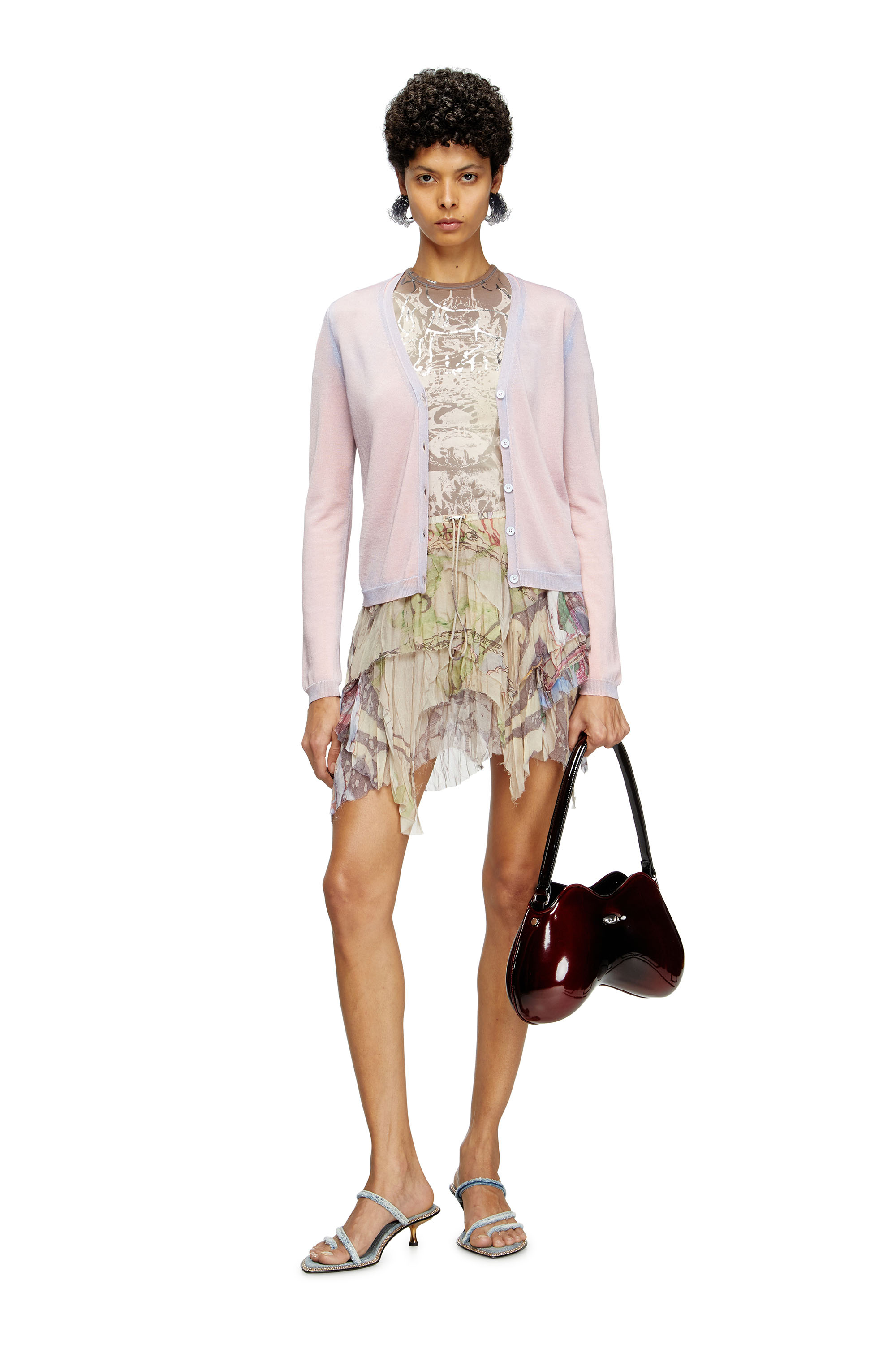 Diesel - M-VITTA, Woman's Dégradé cardigan in Pink - 2