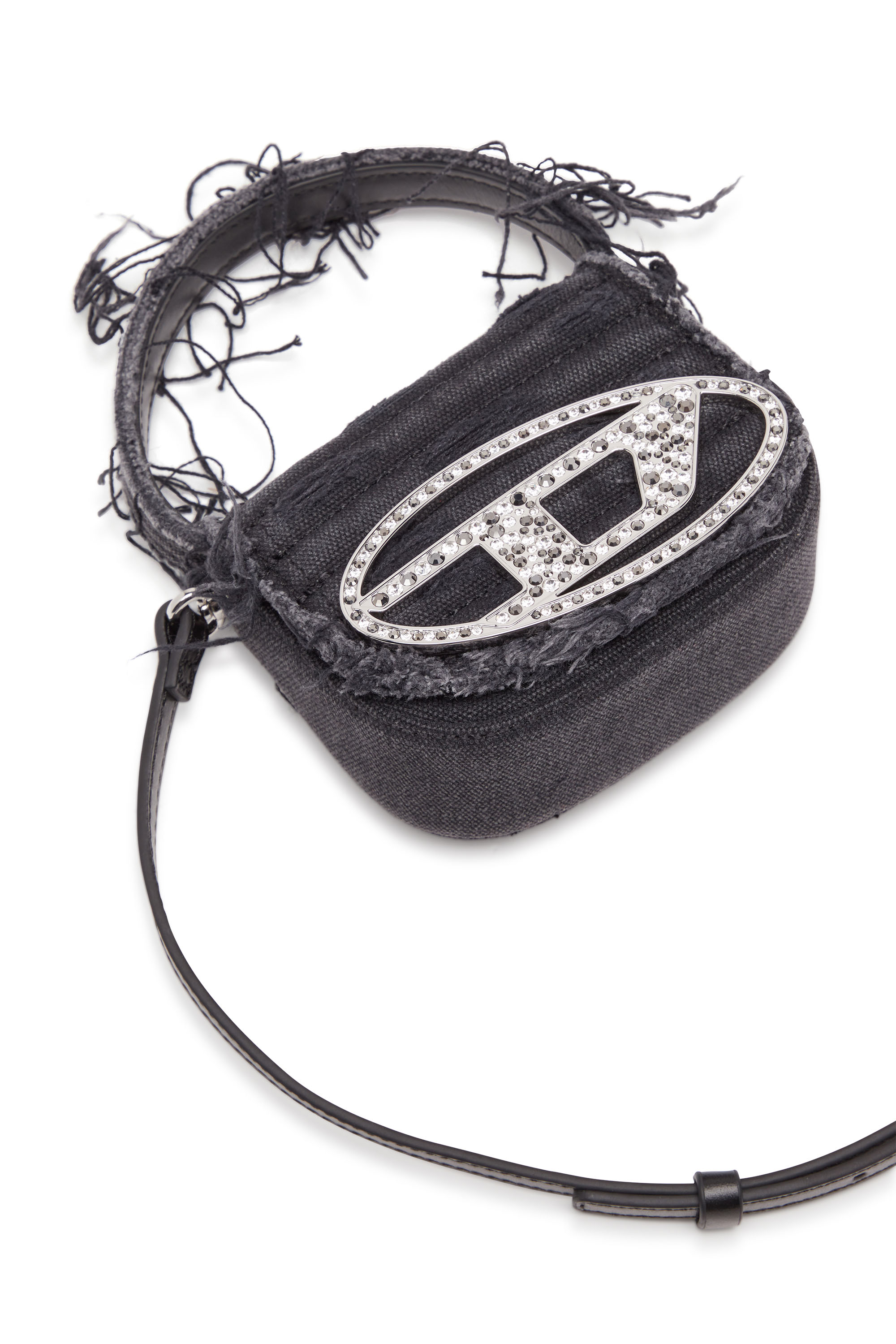 Diesel - 1DR XS, Woman 1DR XS-Iconic mini bag in canvas and leather in Black - Image 5