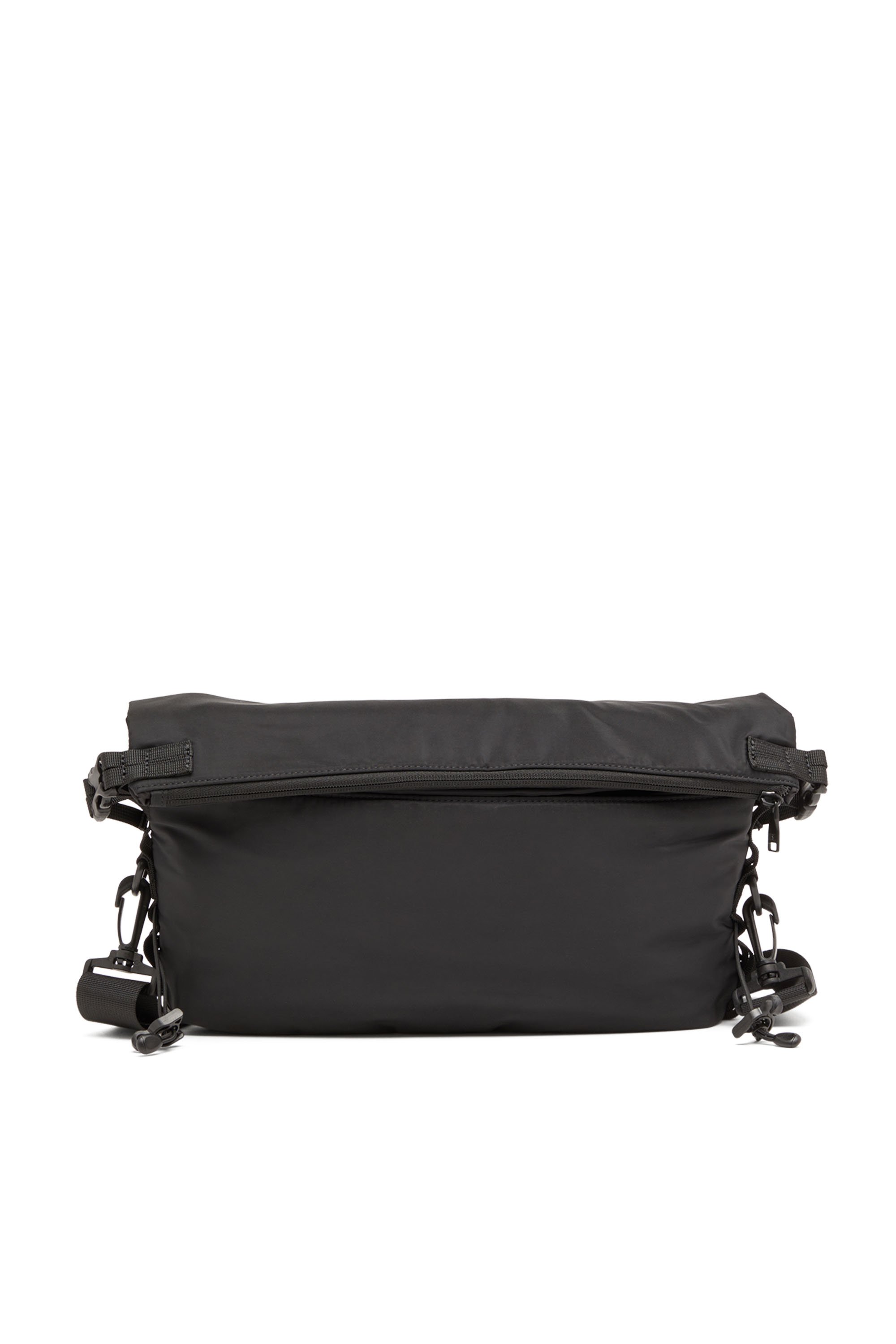 Diesel - DRAPE CROSSBODY, Man Drape-Nylon crossbody bag with Oval D print in Black - Image 2