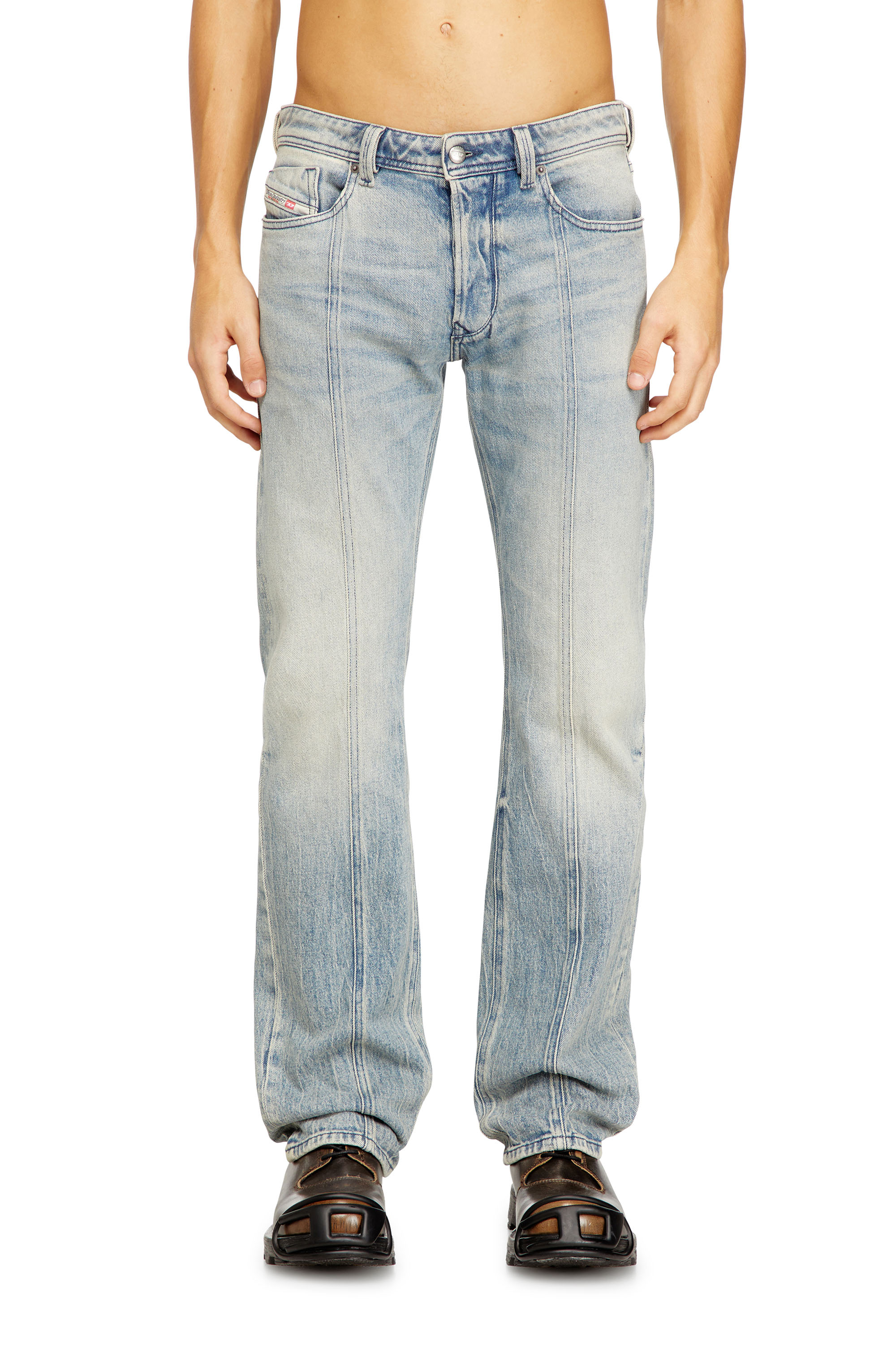 Diesel - Man's Regular Jeans 1985 Larkee 09N55, Light Blue - 3