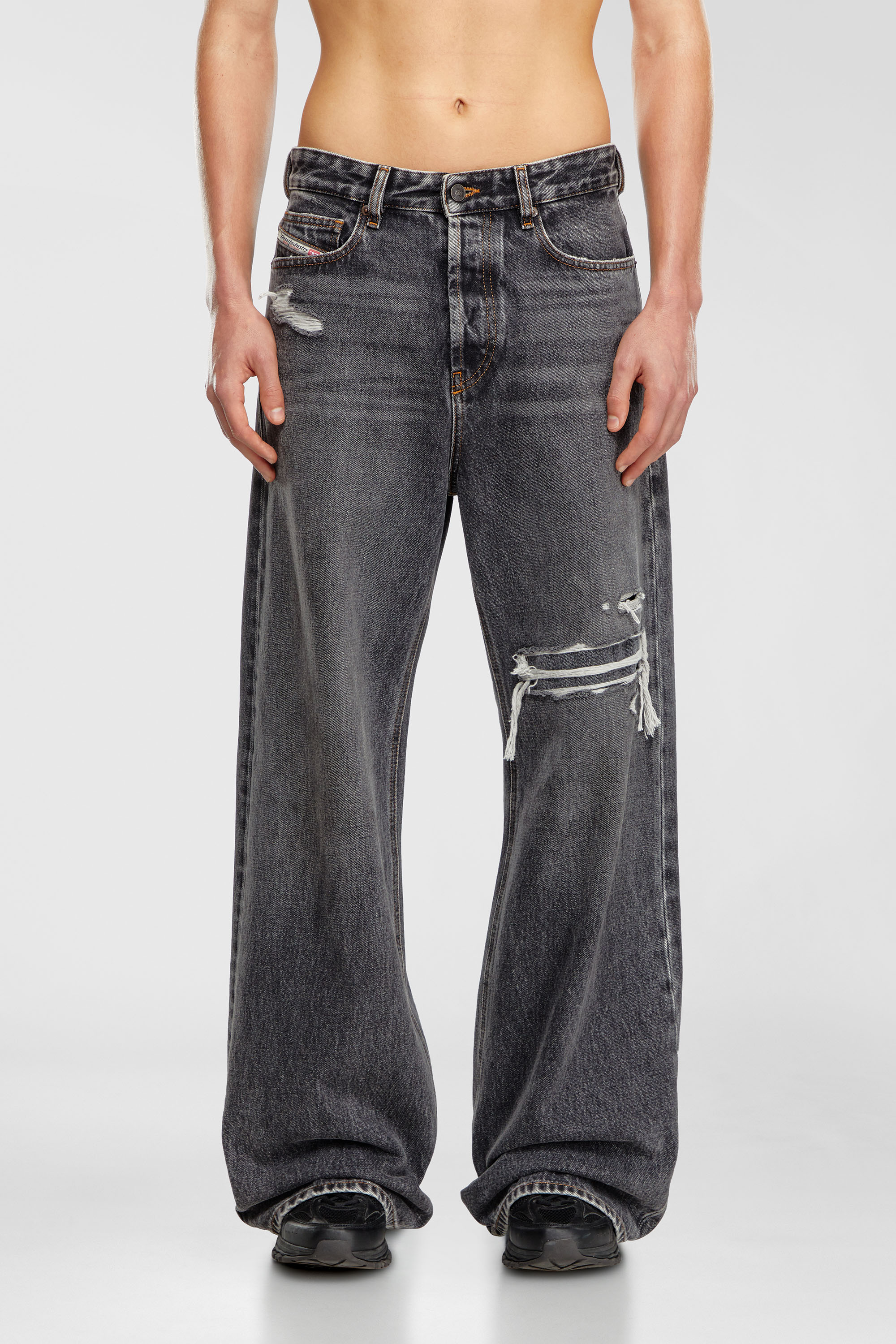 Diesel - Unisex's Relaxed Jeans 1996 D-Sire 007F6, Black/Dark grey - 6