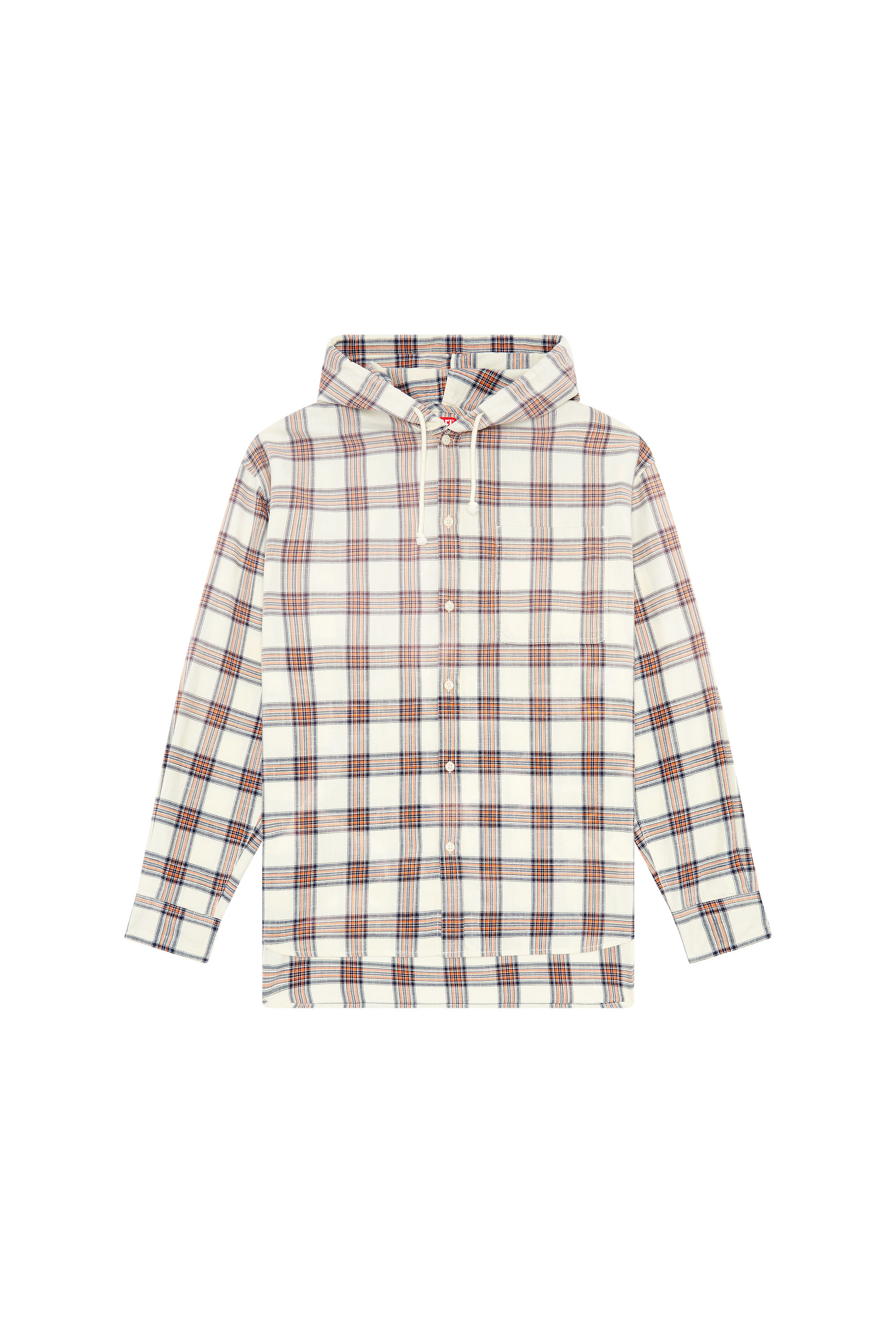 Diesel - S-DEWNY-HOOD, Man Hooded overshirt in check cotton flannel in Multicolor - Image 3