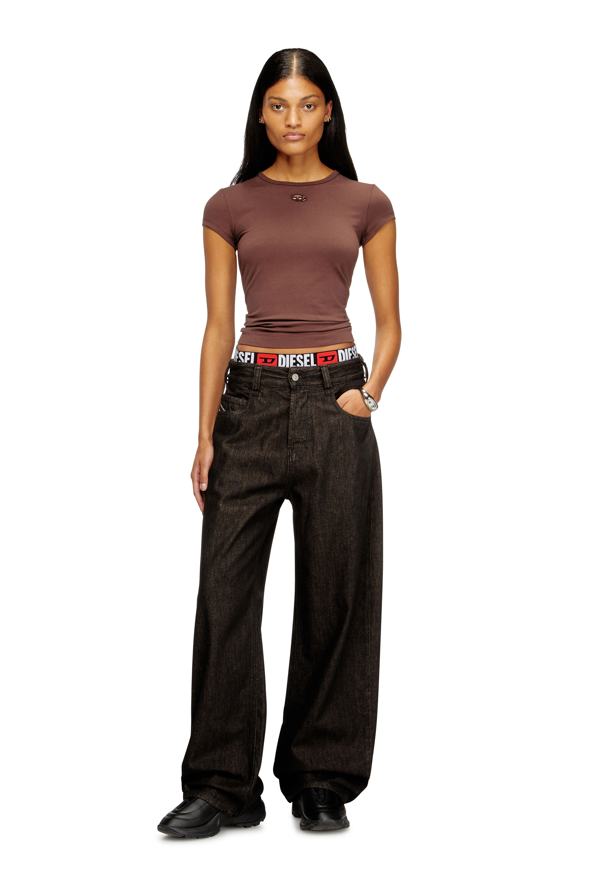 Diesel - Unisex's Relaxed Jeans 1997 D-Enim 09N25, Black/Dark grey - 7