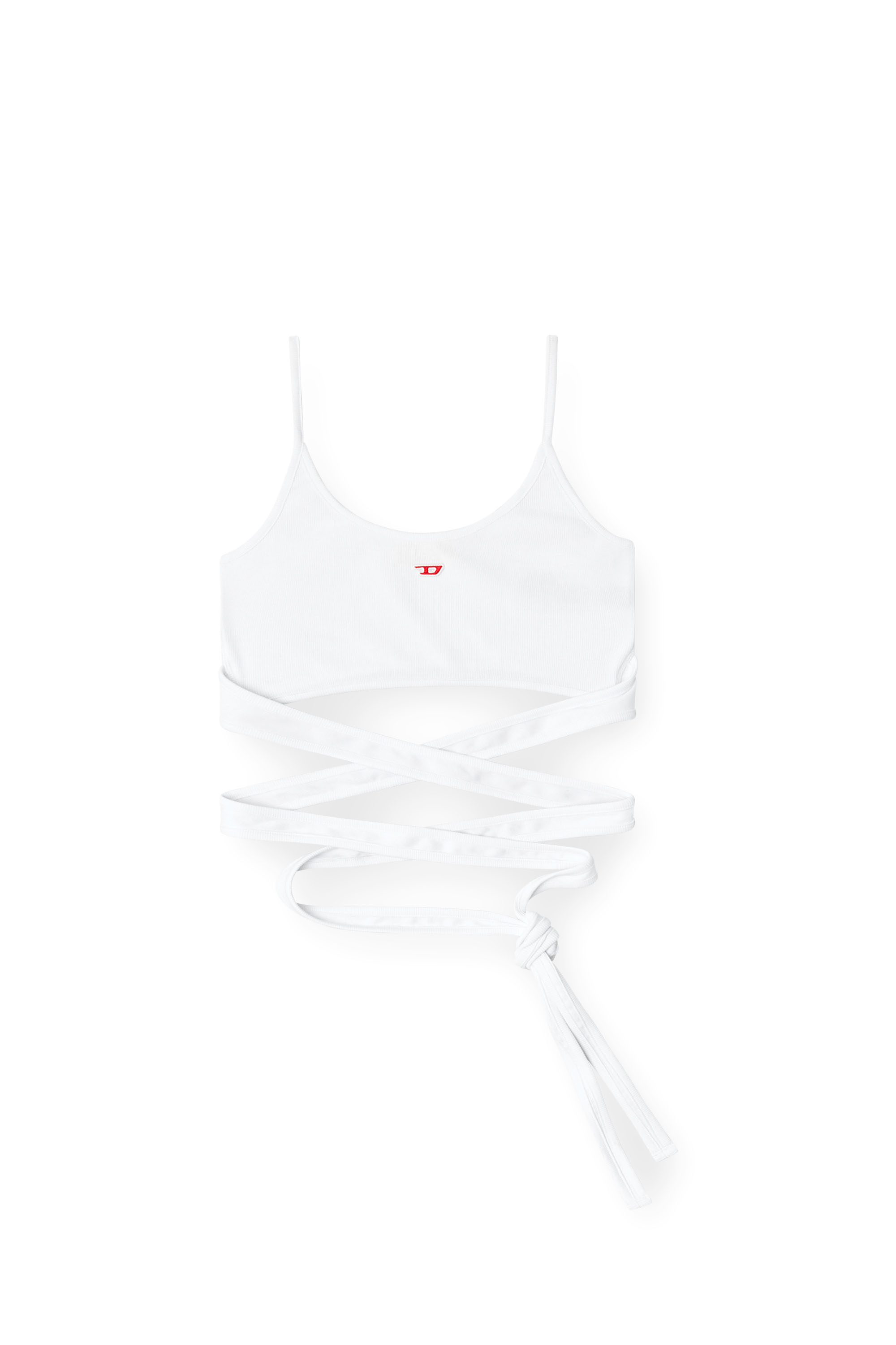 Diesel - T-LEYA-TAIL, Woman's Vest top with wrap ties in White - 2