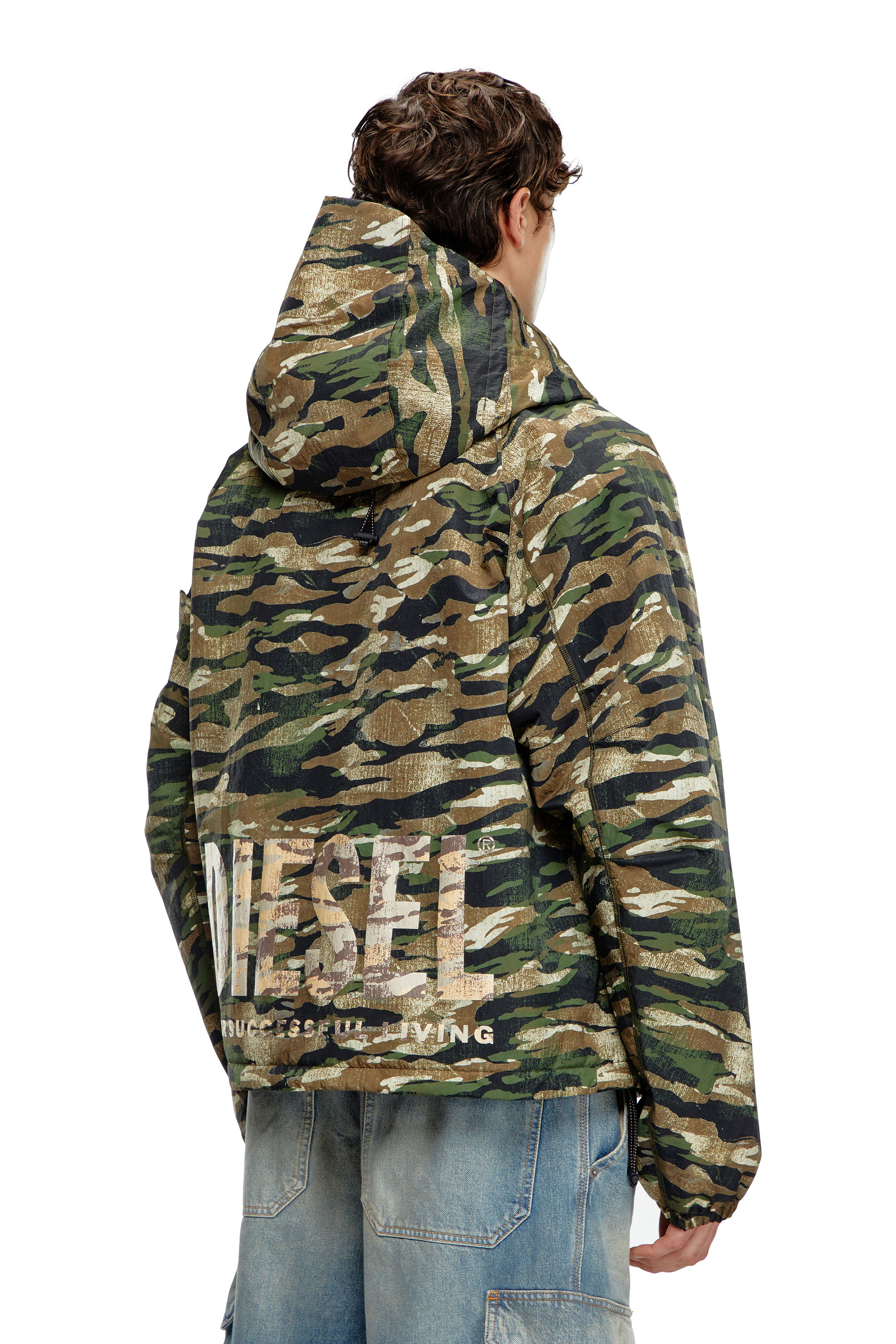 Diesel - AMWT-BERNARD-WT24, Man Camouflage hooded jacket in Multicolor - Image 4