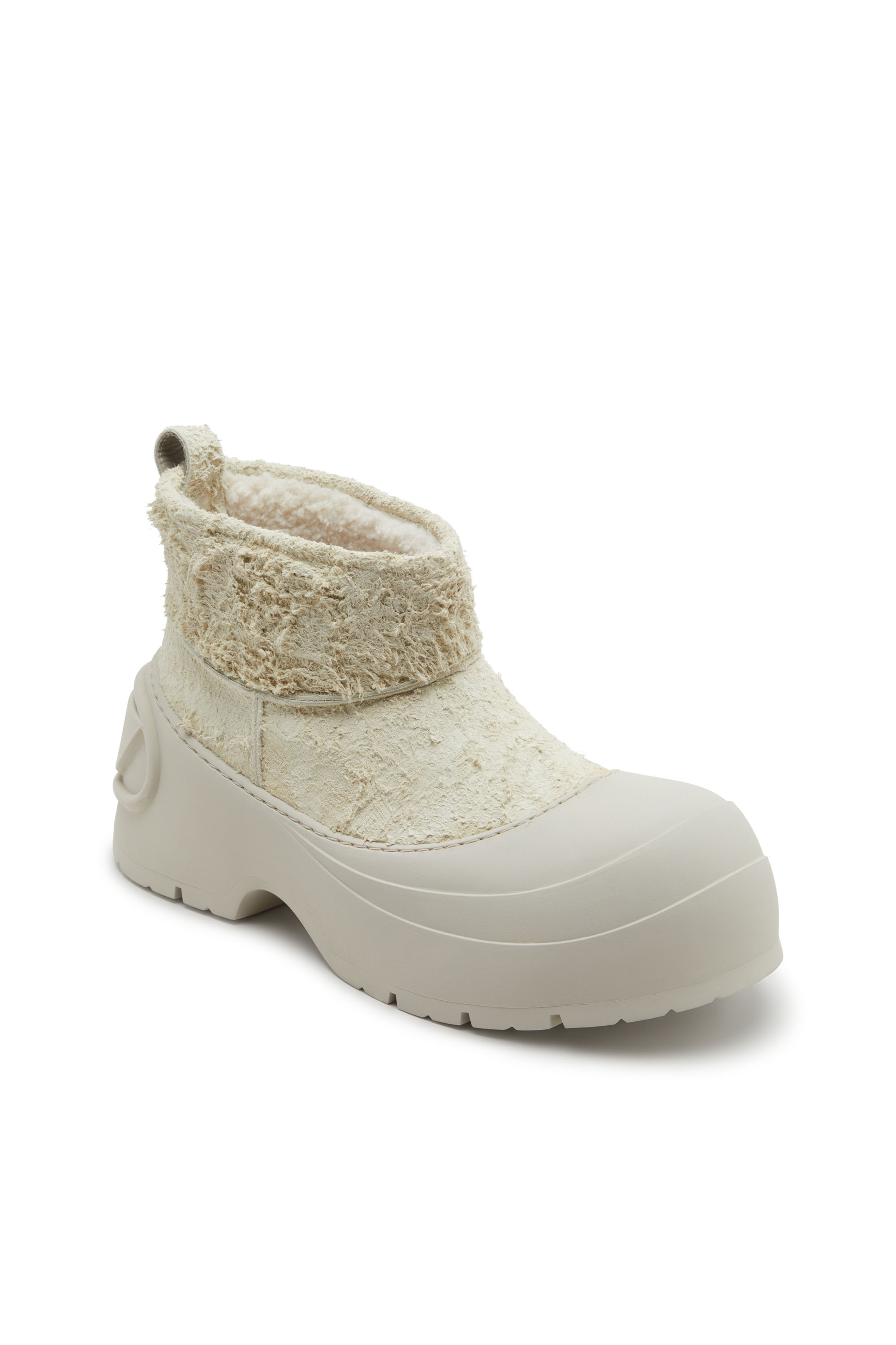 D-DONALD MONTONE, White/Grey Diesel - D-DONALD MONTONE, Man's D-Donald-Chunky ankle boot with lug sole in White/Grey - 6