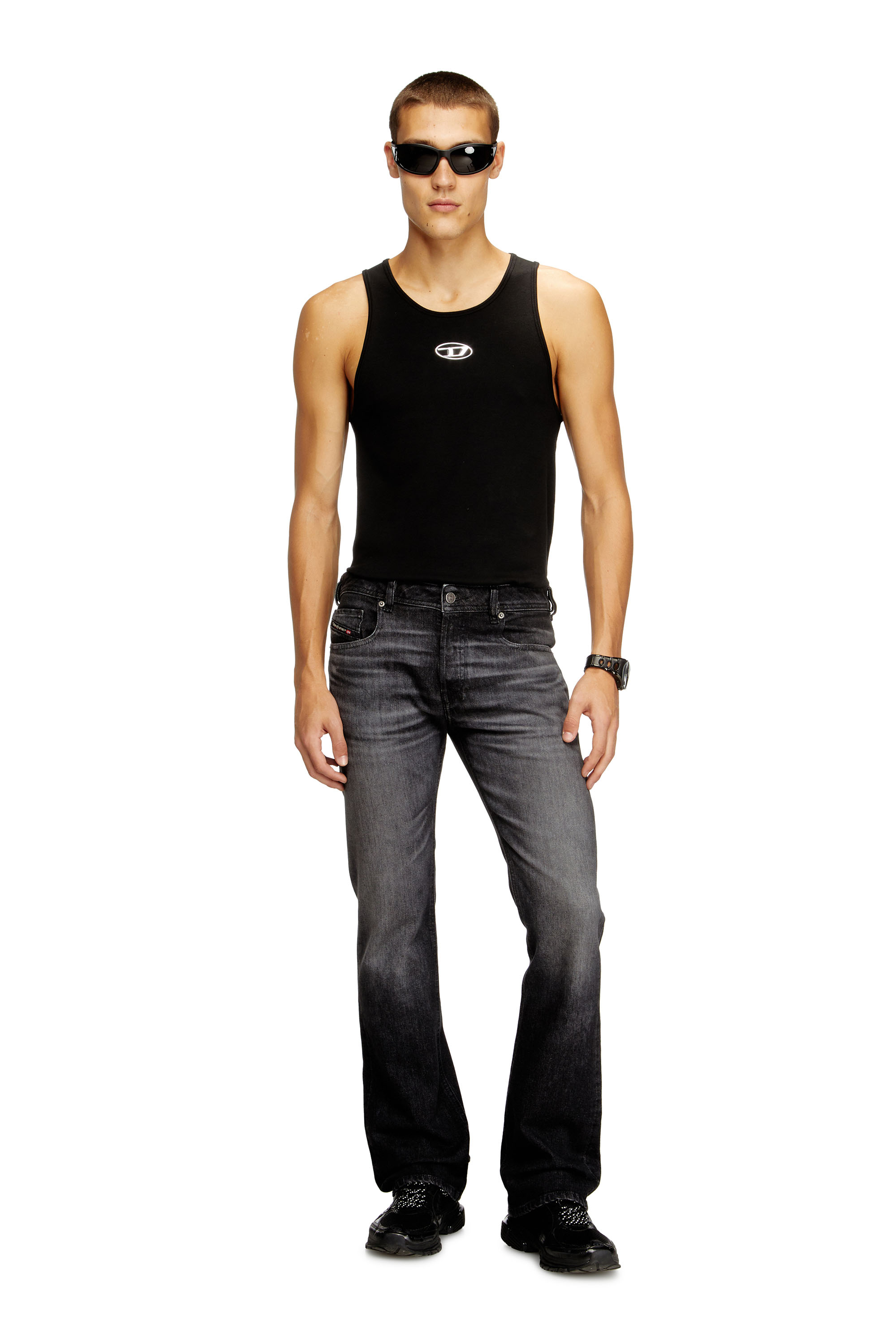 Diesel - Man's Bootcut Jeans 2007 Zatiny 09N48, Black/Dark grey - 2
