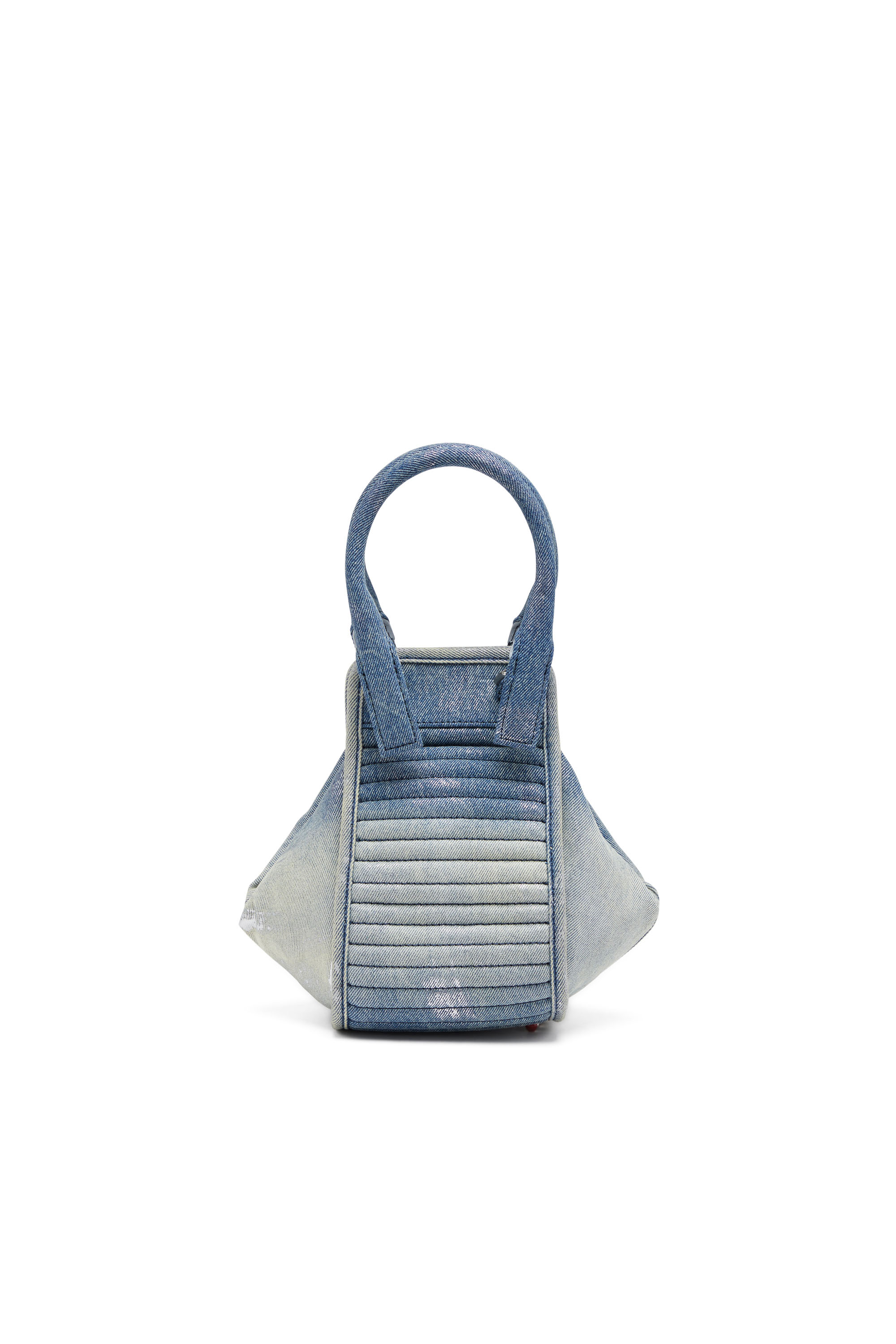 Diesel - D-VINA-XS, Woman D-Vina-Xs-Handbag in reflective solarised denim in Blue - Image 2