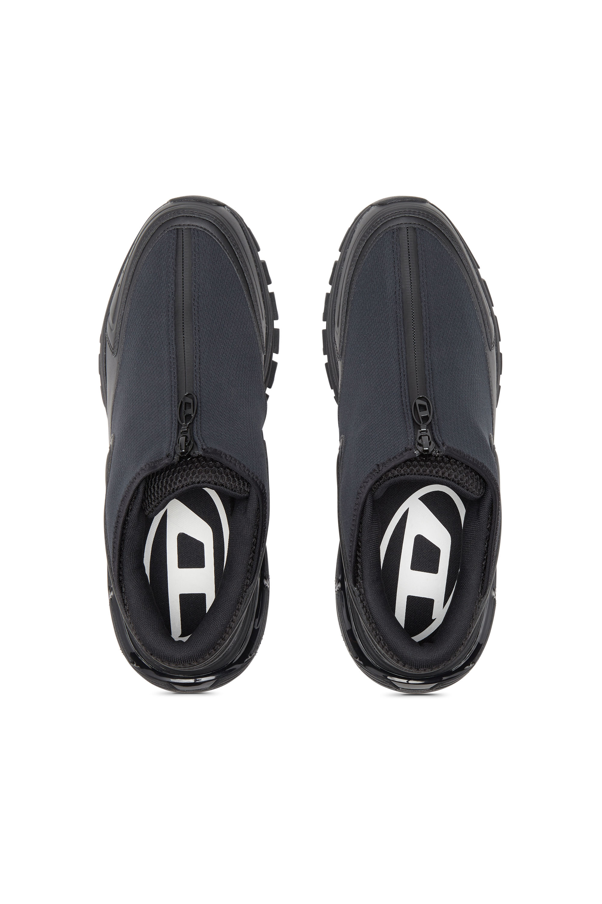 Diesel - S-SERENDIPITY PRO-X1 ZIP X, Unisex S-Serendipity-Slip-on mesh sneakers with zip in Black - Image 5