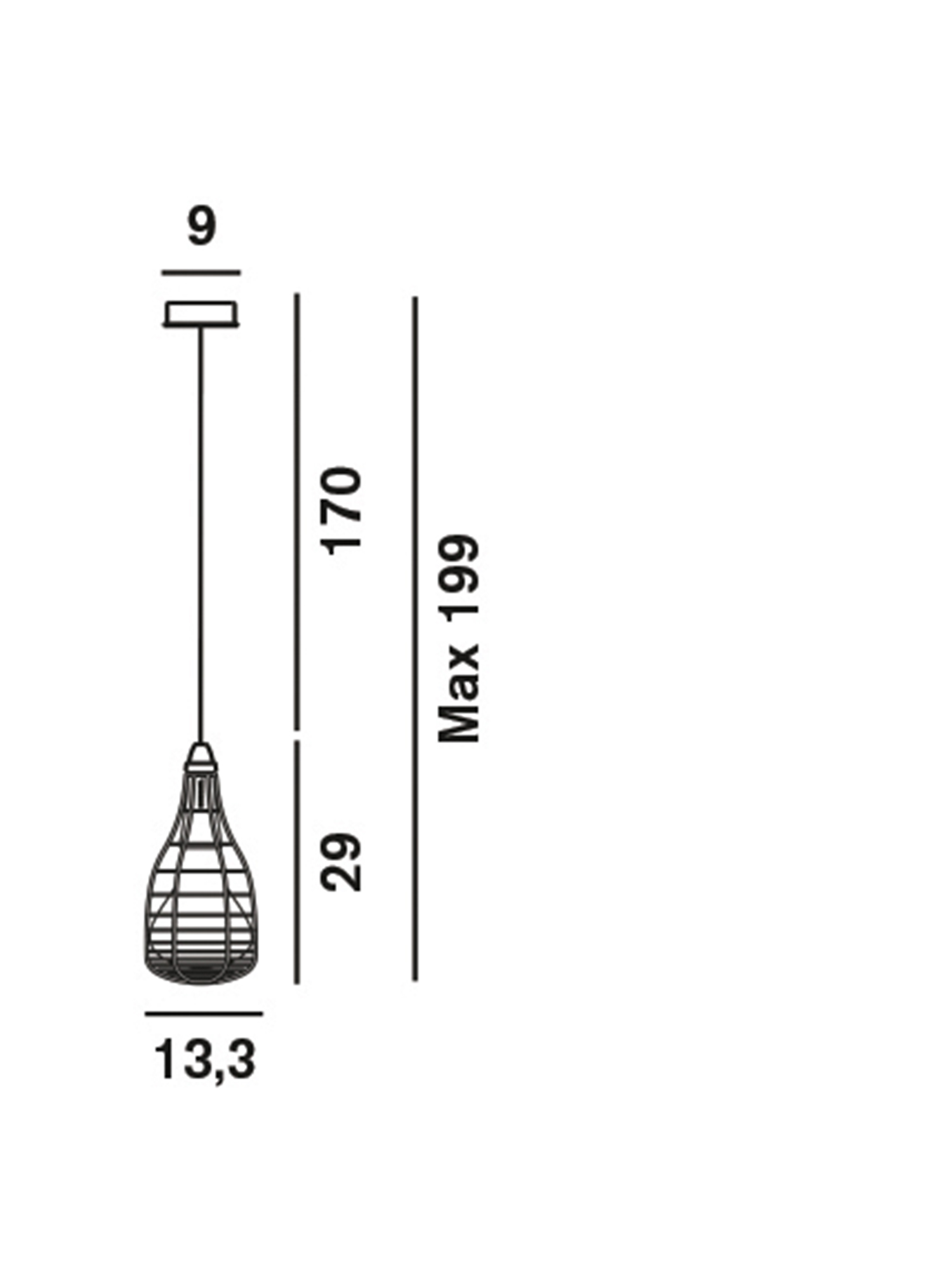 Diesel - CAGE SOSPENSIONE MIC, Unisex's Suspended lighting with decorative cage in Black - 2