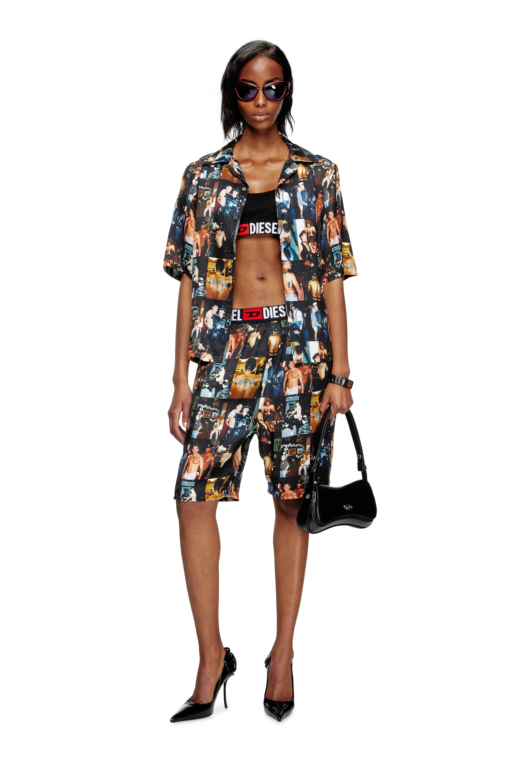 Diesel - PR-P-TOLL-SHOR-TOM25, Unisex's Shorts with graphic prints in Black - 4