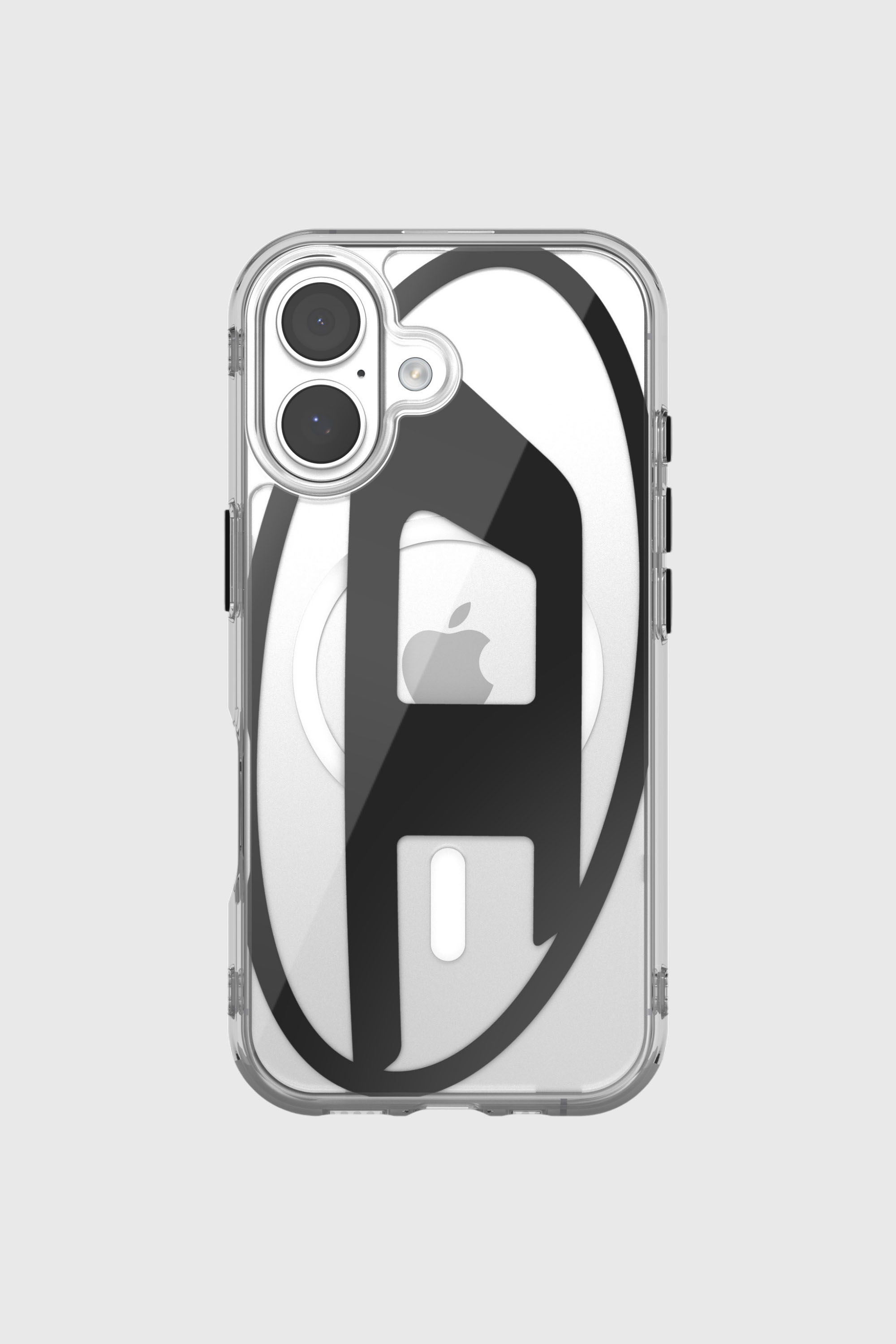 Diesel - 60415 AOP CASE, Unisex's Oval D metallic case with magsafe for iPhone 17 in Black - 2