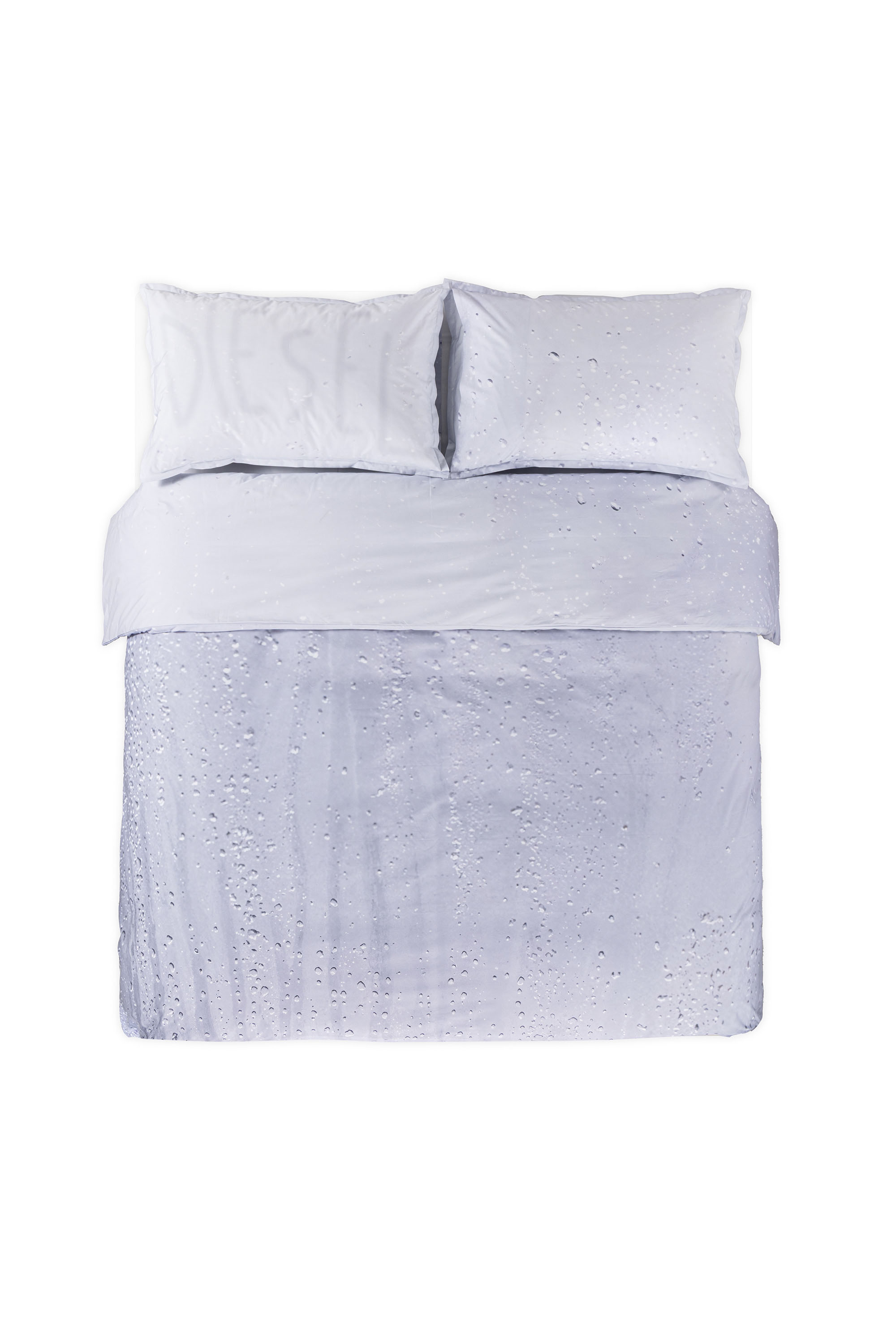 Diesel - 1018097  WET PERCALE DUVET COVER SET, Unisex's Percale duvet cover set for queen size bed in Grey - 1