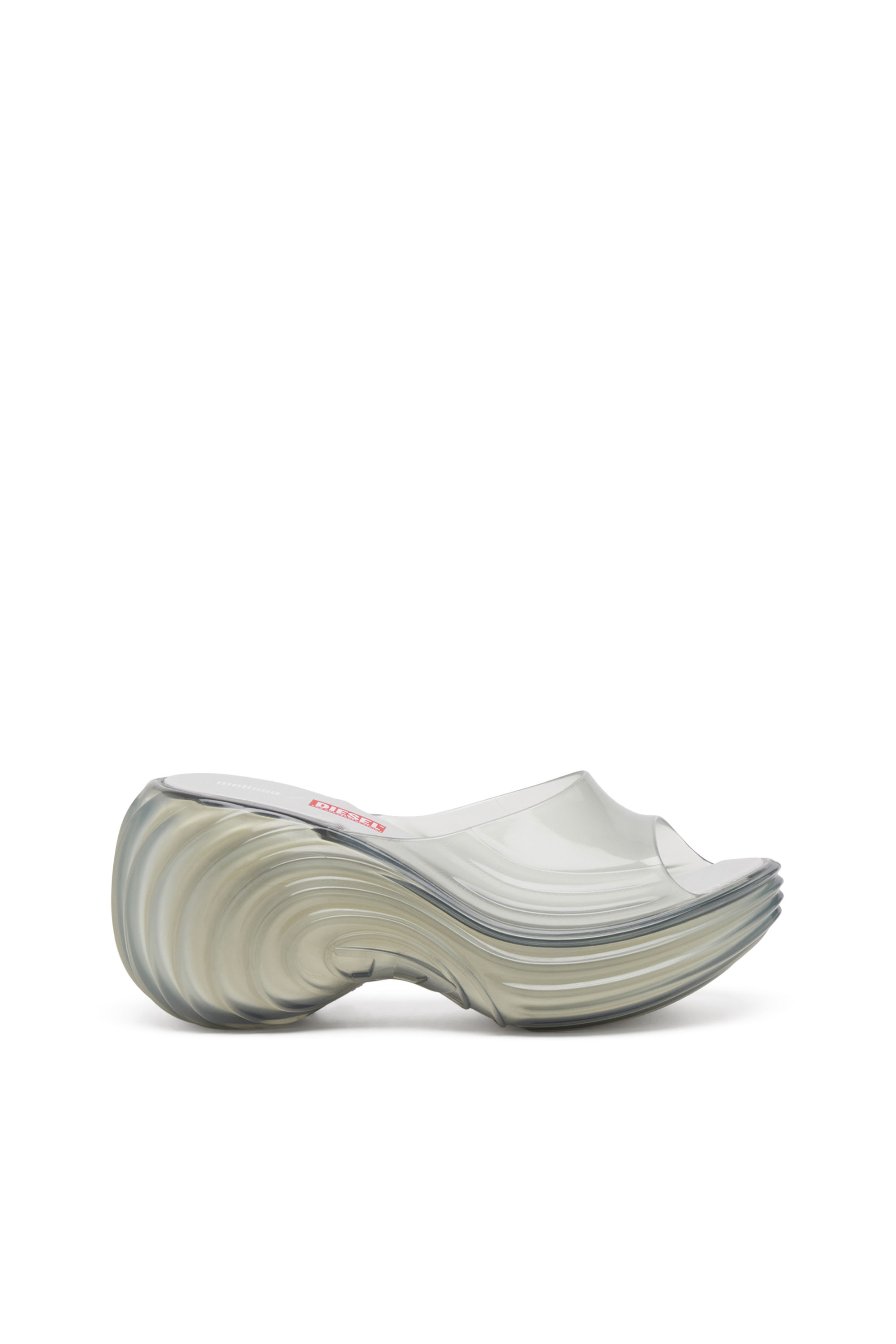 Diesel - MELISSA QUANTUM PLATFORM, Woman's Platform mule in Melflex® in Light Grey - 1