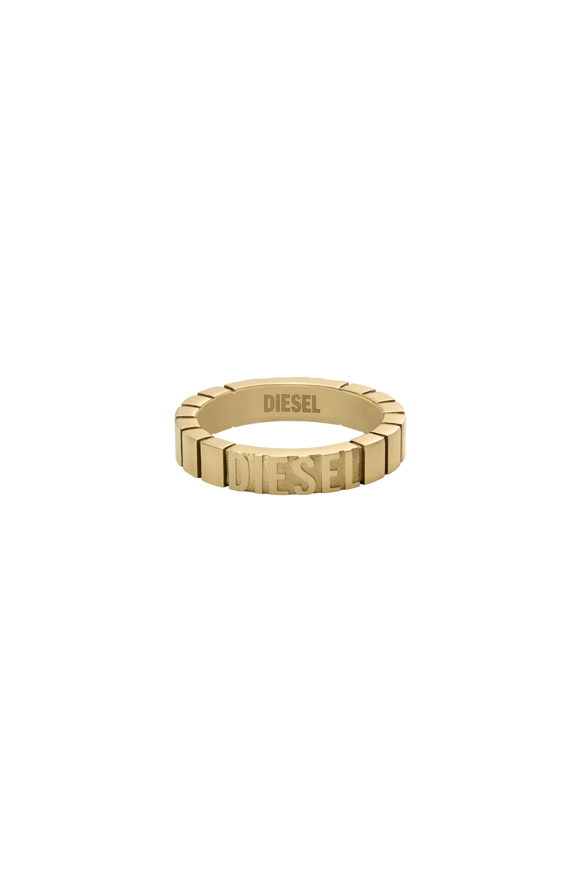 Diesel - DX1613710, Unisex's Stainless Steel Band Ring in Gold - 2