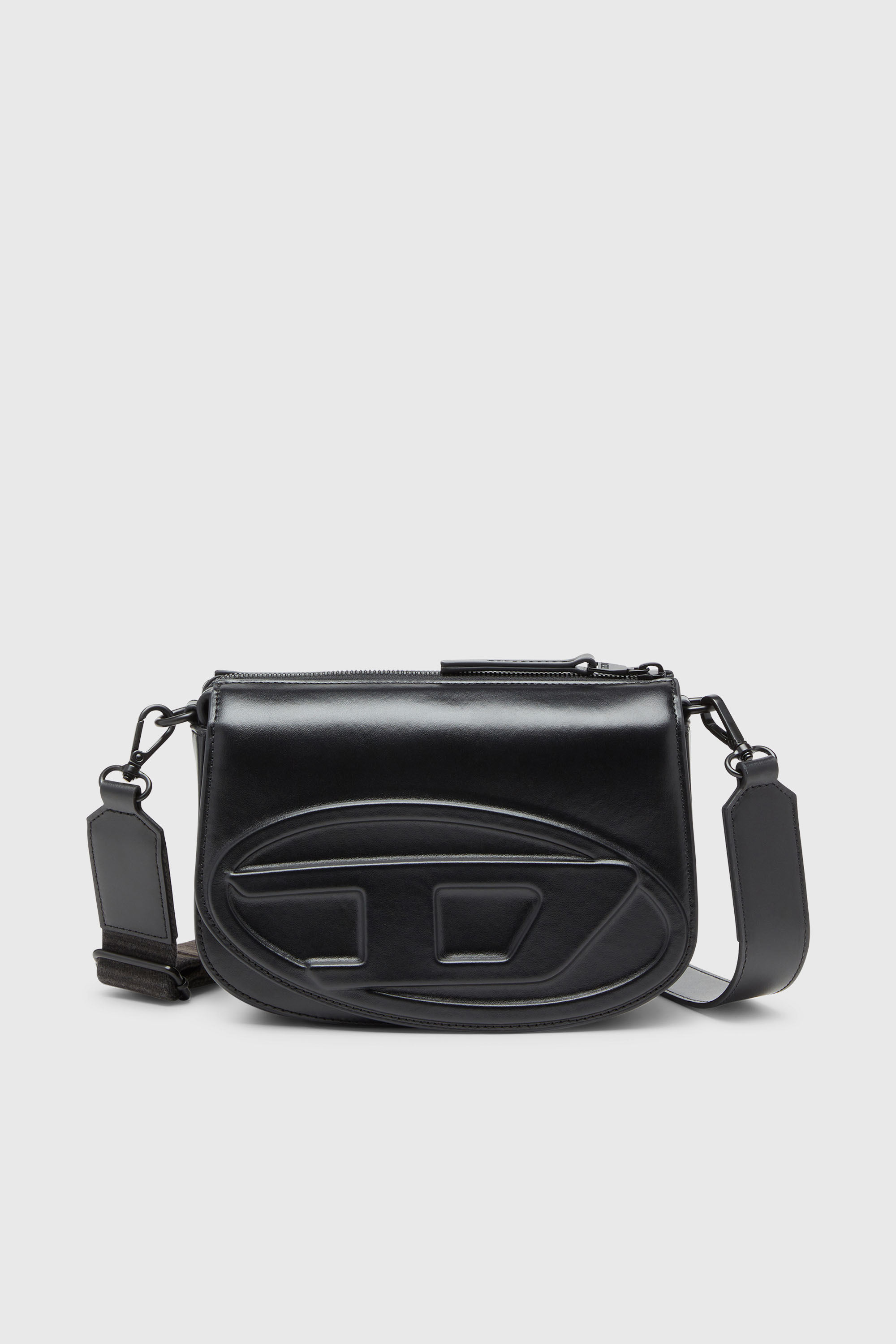 Diesel - 1DR CAMERA BAG, Unisex's 1DR-Camera bag in premium leather in Black - 1
