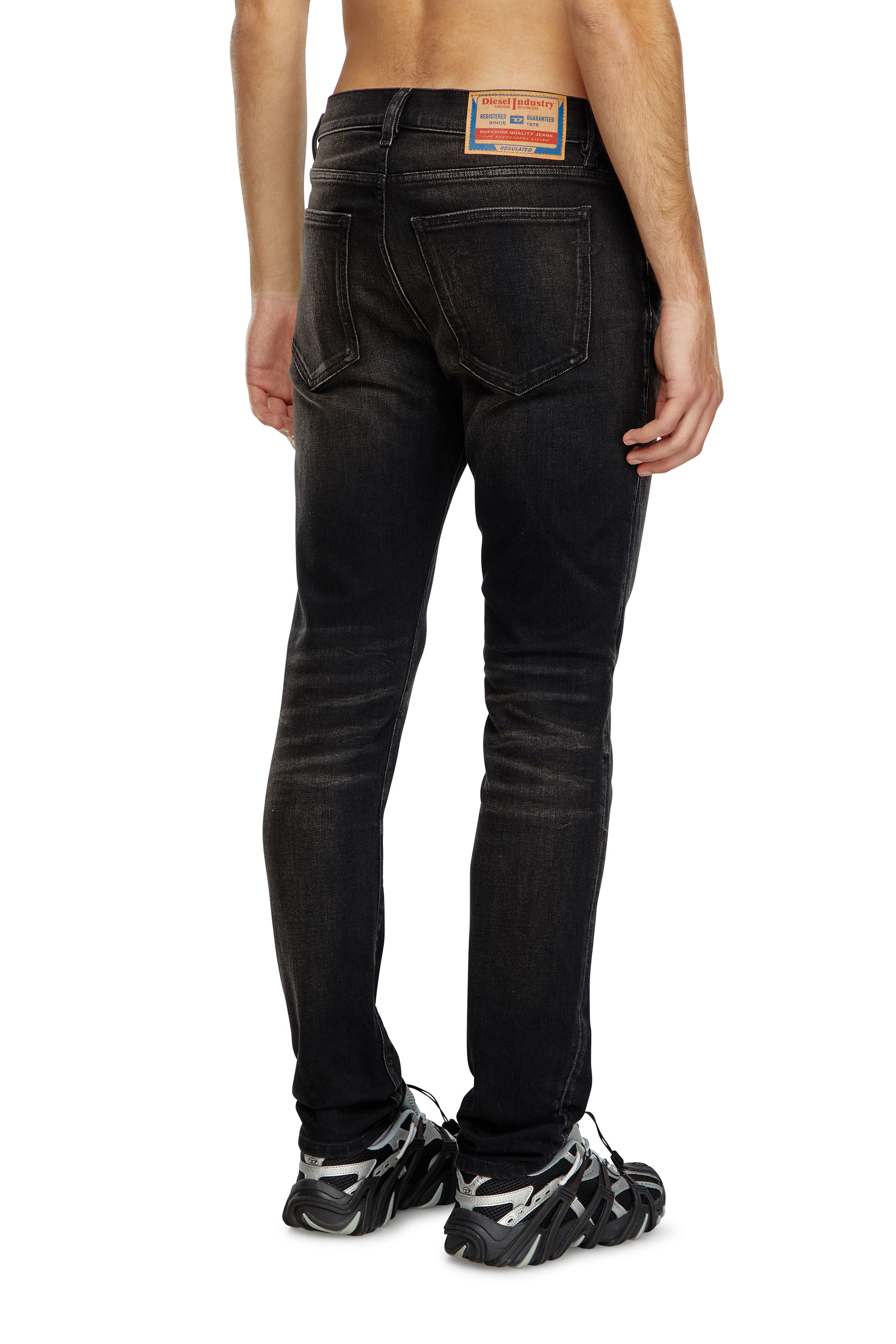 Diesel - Man's Slim Jeans 2019 D-Strukt 09J53, Black/Dark grey - 4