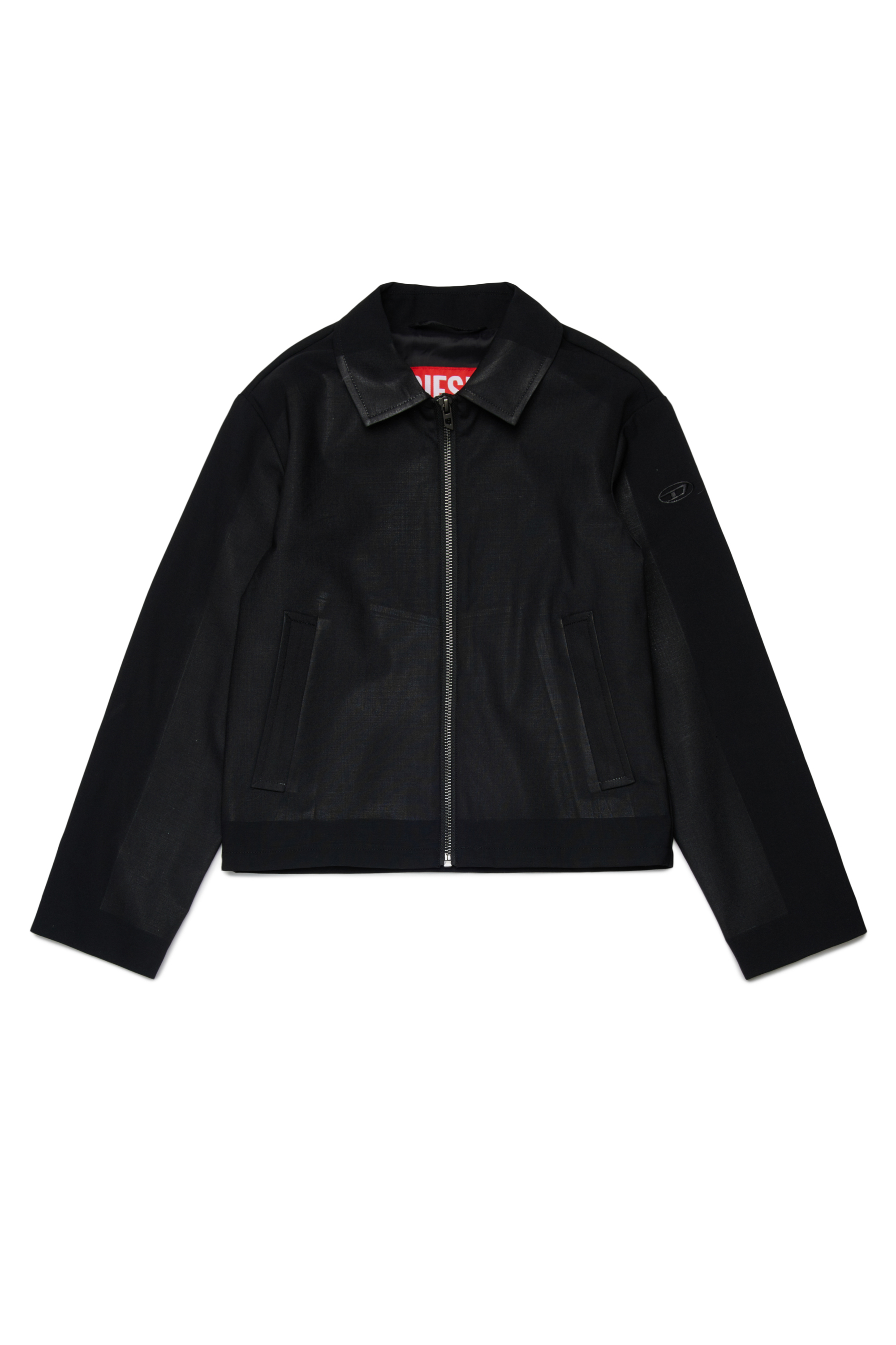 Diesel - JAKANE, Man's Jacket in coated cool wool in Black - 1