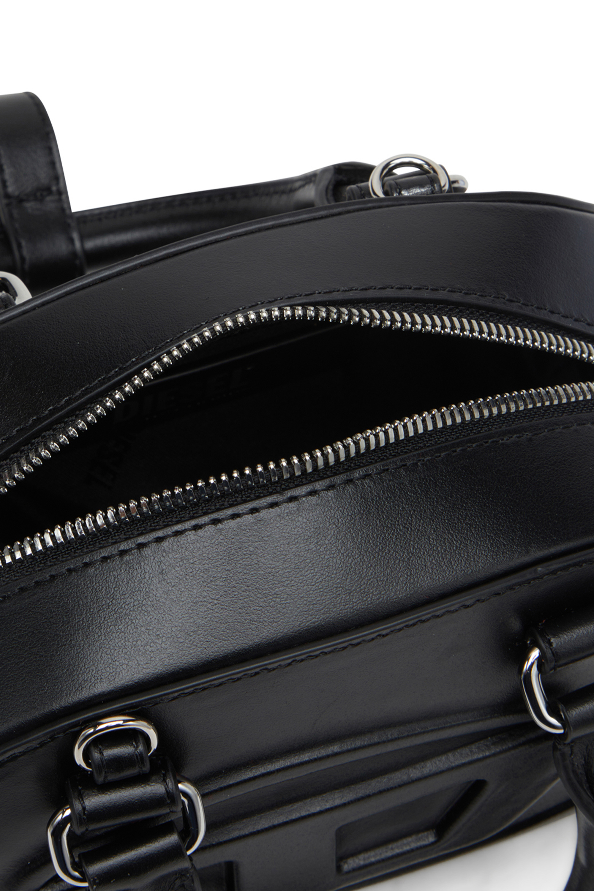 Diesel - 1DR DOME CROSSBODY, Woman's 1DR Dome-Leather mini bowling bag in Black - 5