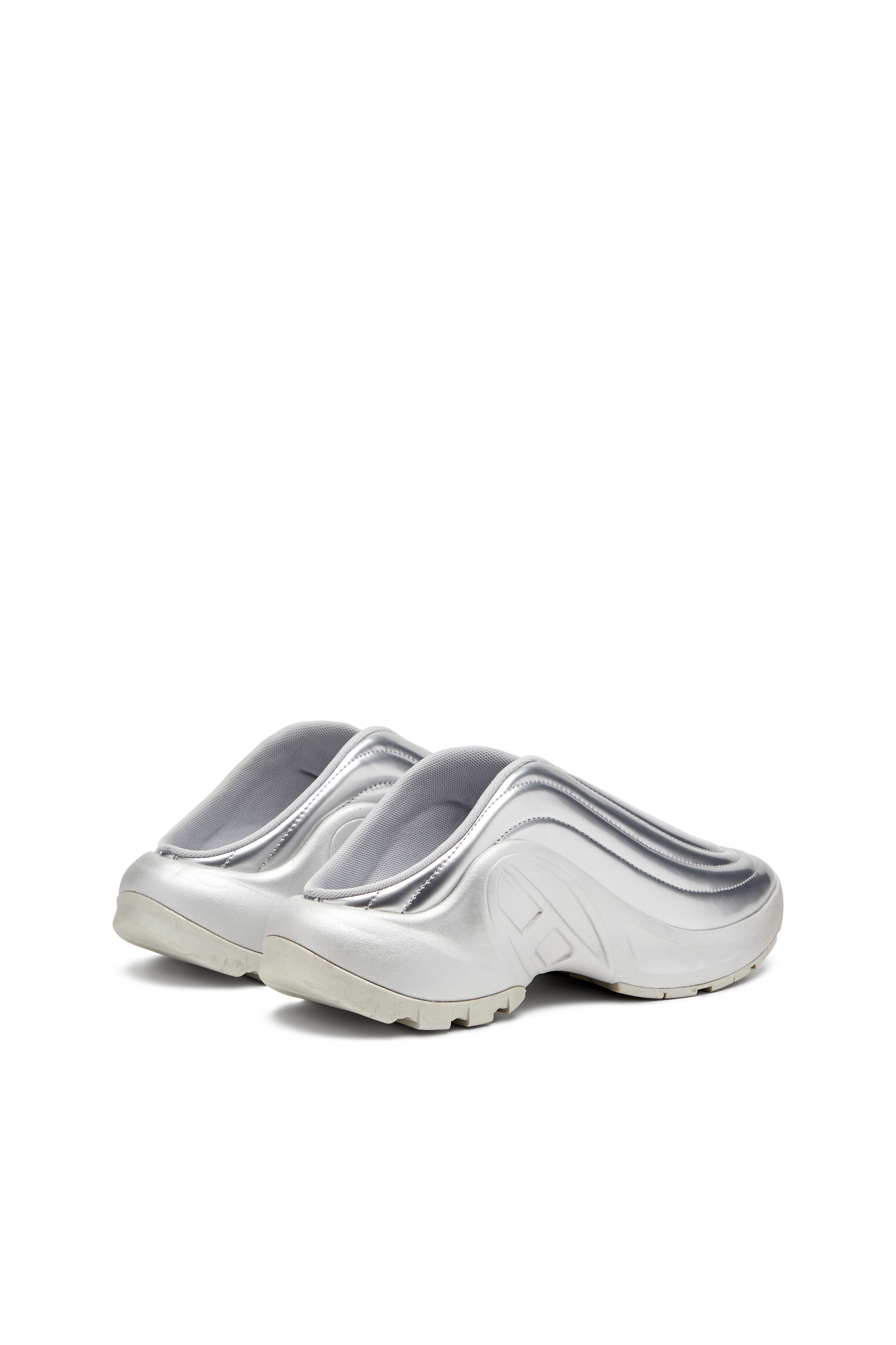 Diesel - S-D-RUNNER MULE X, Unisex's Metallic mules in Silver - 3