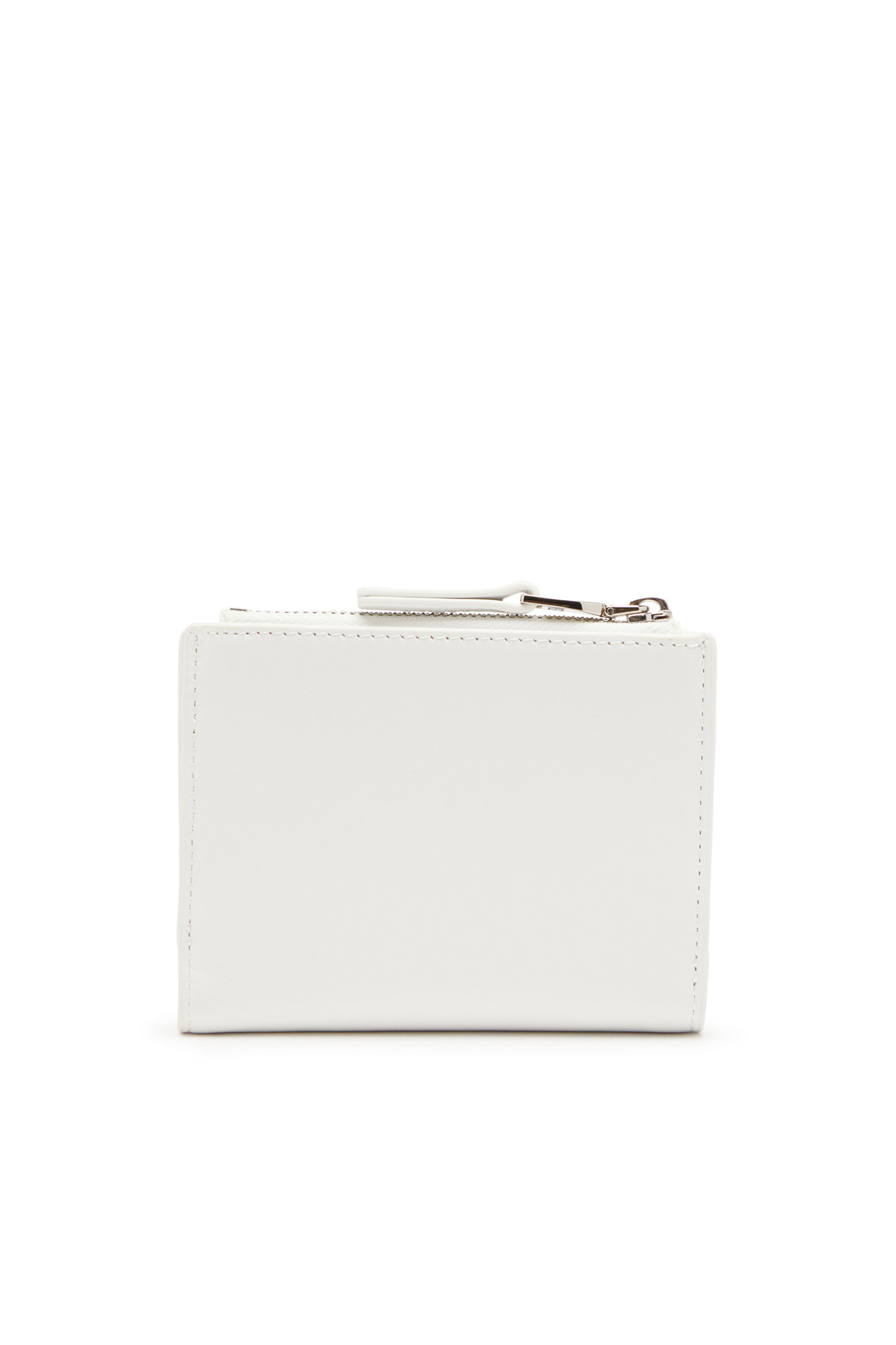 Diesel - 1DR BI-FOLD ZIP II, Woman Small leather wallet with logo plaque in White - Image 2