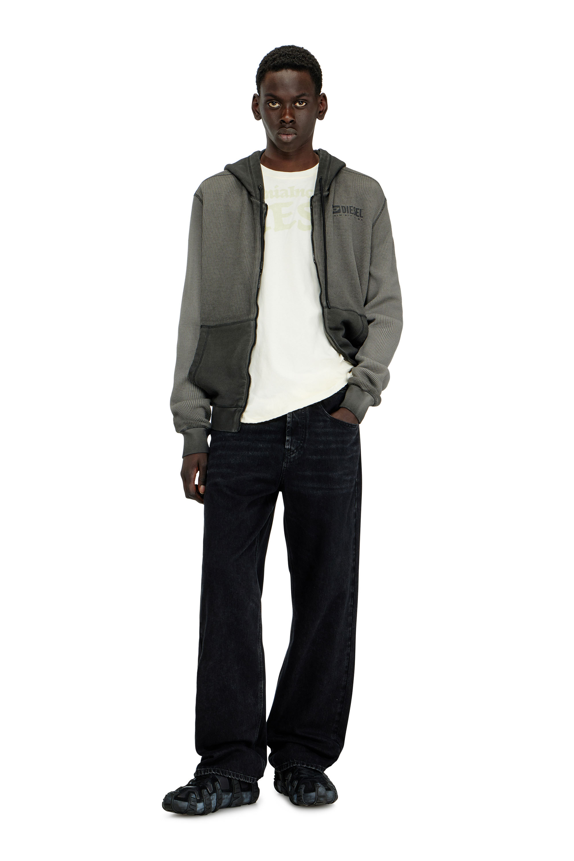 Diesel - Man's Relaxed Jeans 2001 D-Macro 09P09, Black/Dark grey - 2