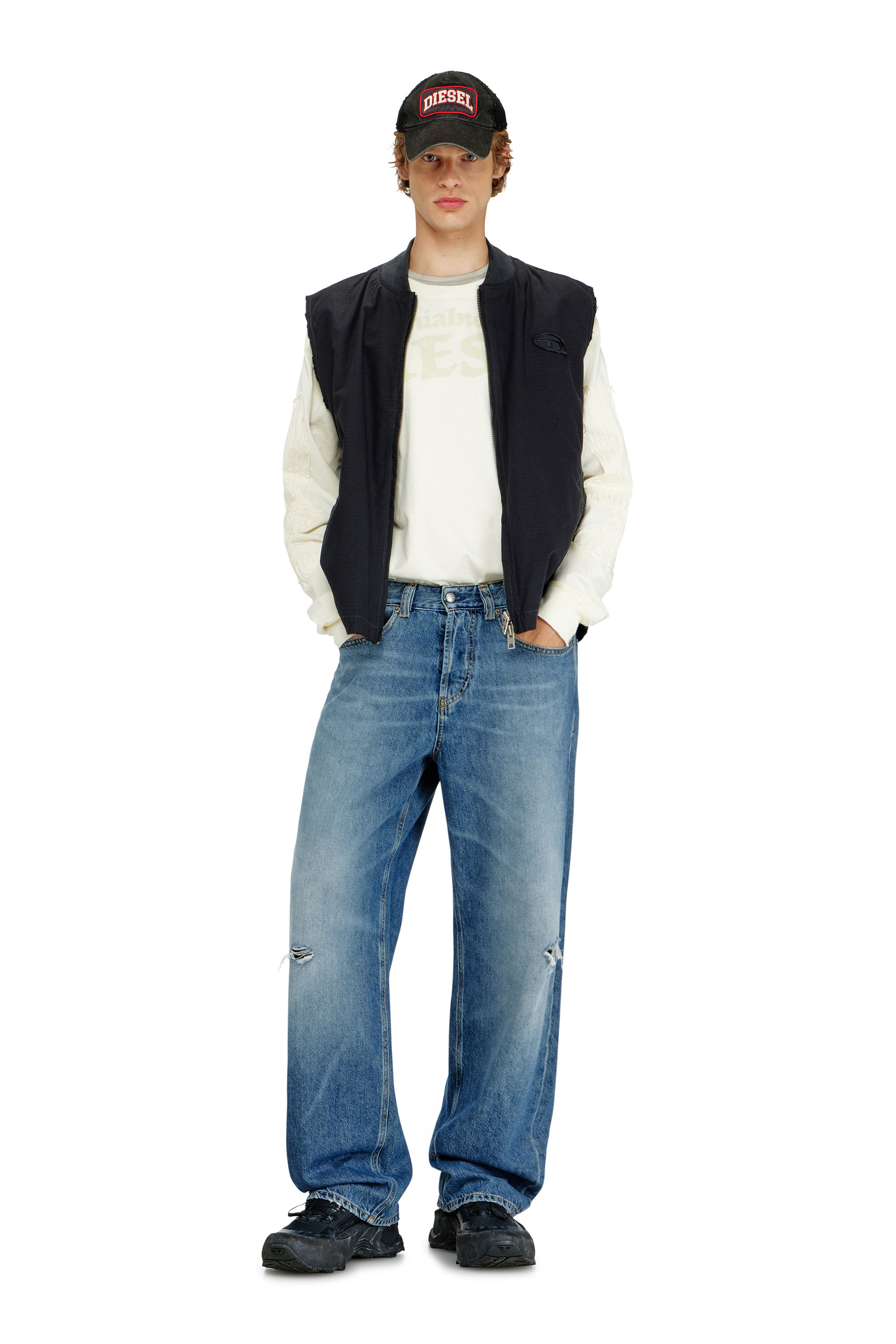 Diesel - Man's Relaxed Jeans 2001 D-Macro 09P61, Medium blue - 3