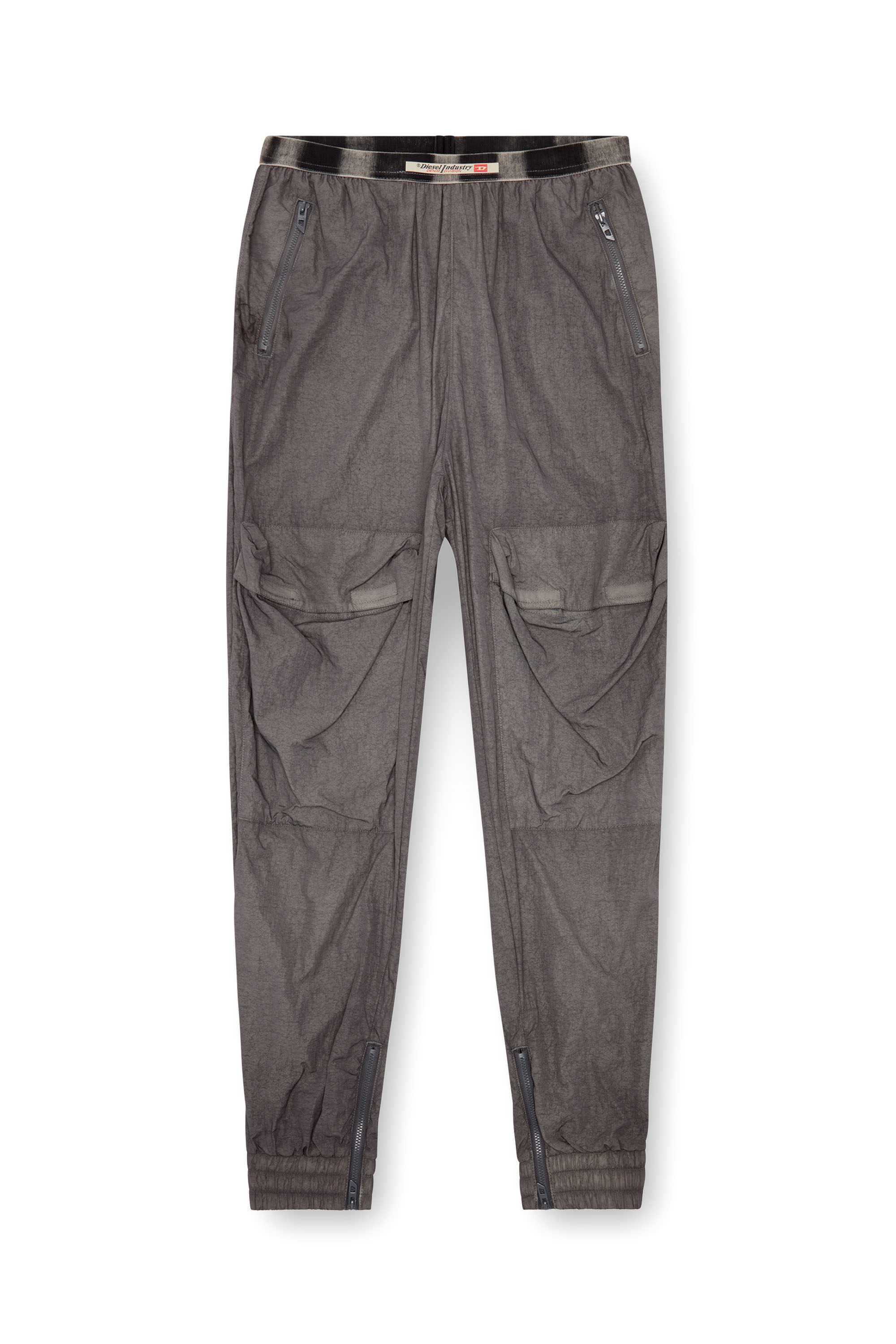 Diesel - P-ARADISE, Woman's Cargo pants in faded nylon in Grey - 3