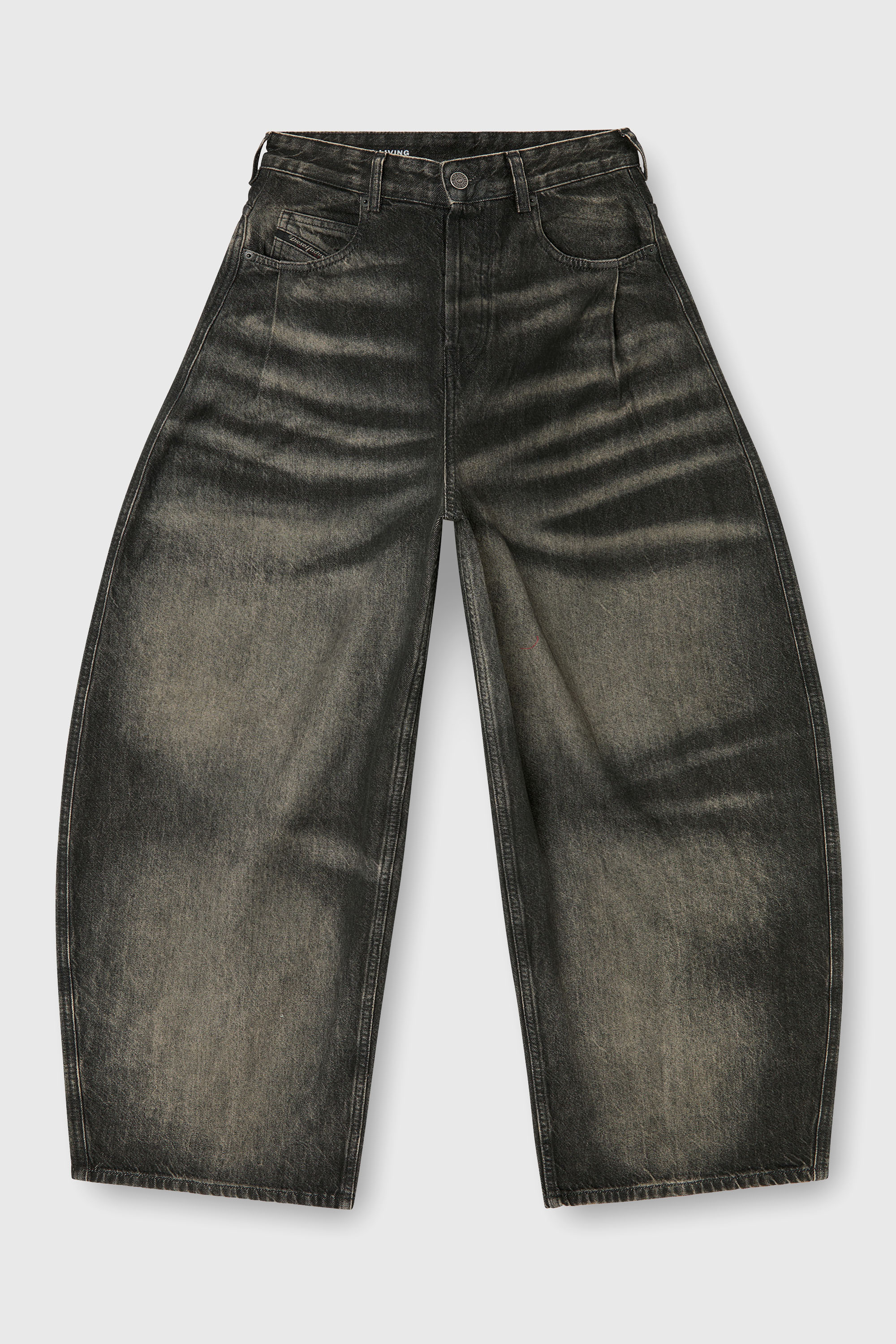 Diesel - Woman's Relaxed Jeans 1987 D-Khelz 09R33, Black/Dark grey - 2