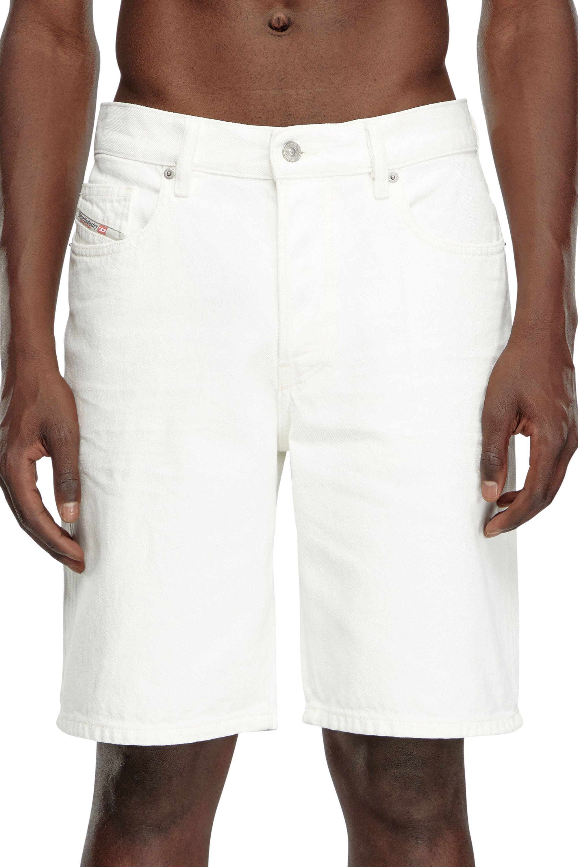 Diesel - REGULAR-SHORT, Man's Denim shorts in White - 5