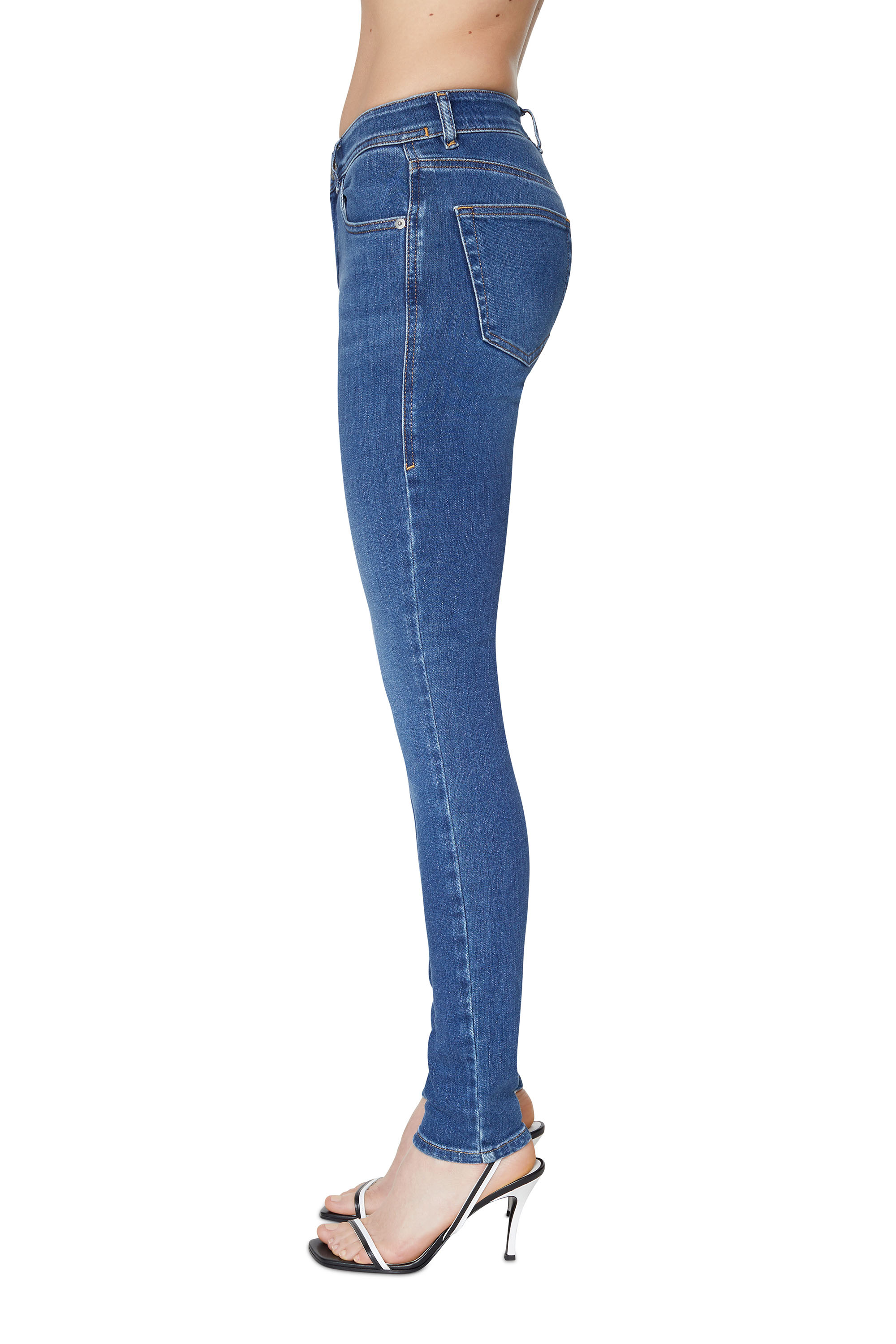 Diesel - Super skinny Jeans 2017 Slandy 09C21, Woman's Super skinny Jeans - 2017 Slandy in Medium blue - 6