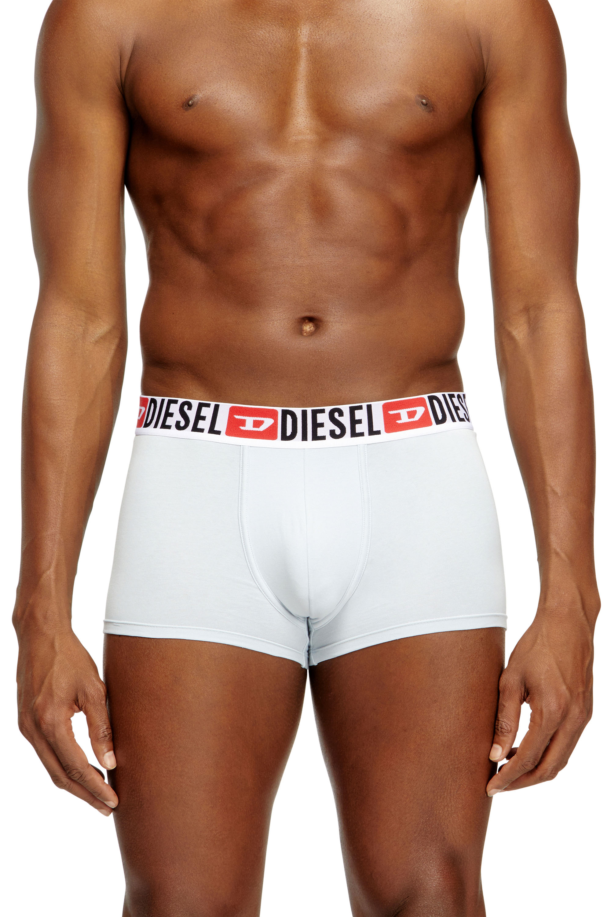 Diesel - UMBX-DAMIENTHREEPACK, Man's Three-pack of all-over logo waist boxers in White - 3