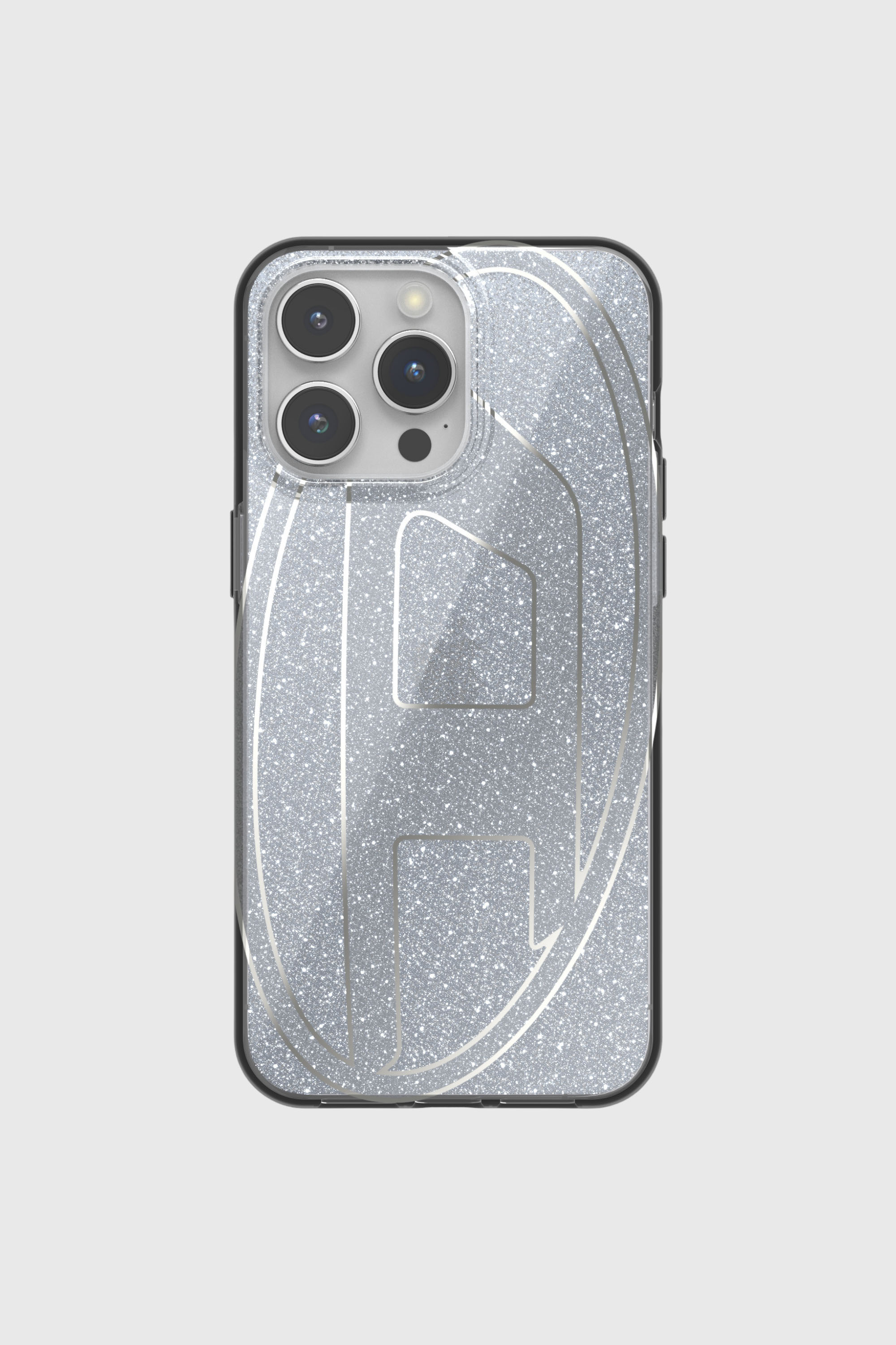 Diesel - 60033 AOP CASE, Unisex's Glitter Case for iP 15 Pro Max in Silver - 2