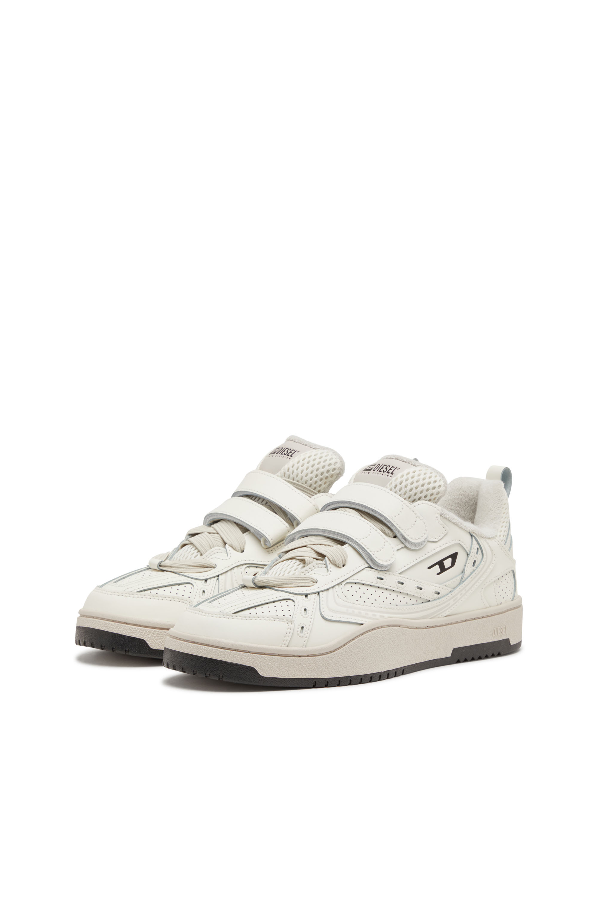 Diesel - S-UKIYO SKT, Man's S-Ukiyo-Monochrome sneaker with straps in White - 9