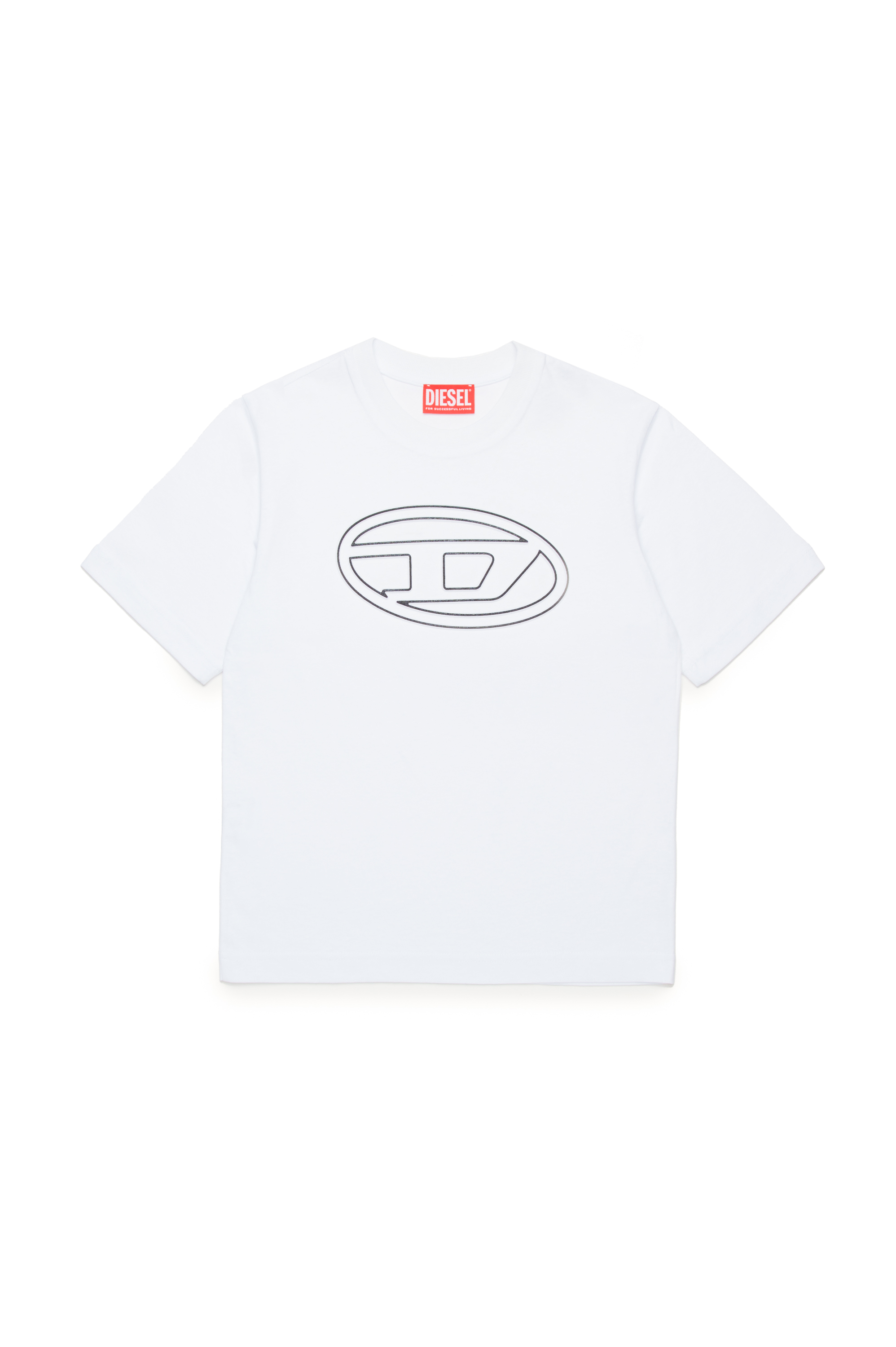 Diesel - TJUSTBIGOVAL OVER, Man T-shirt with Oval D outline logo in Black - Image 2