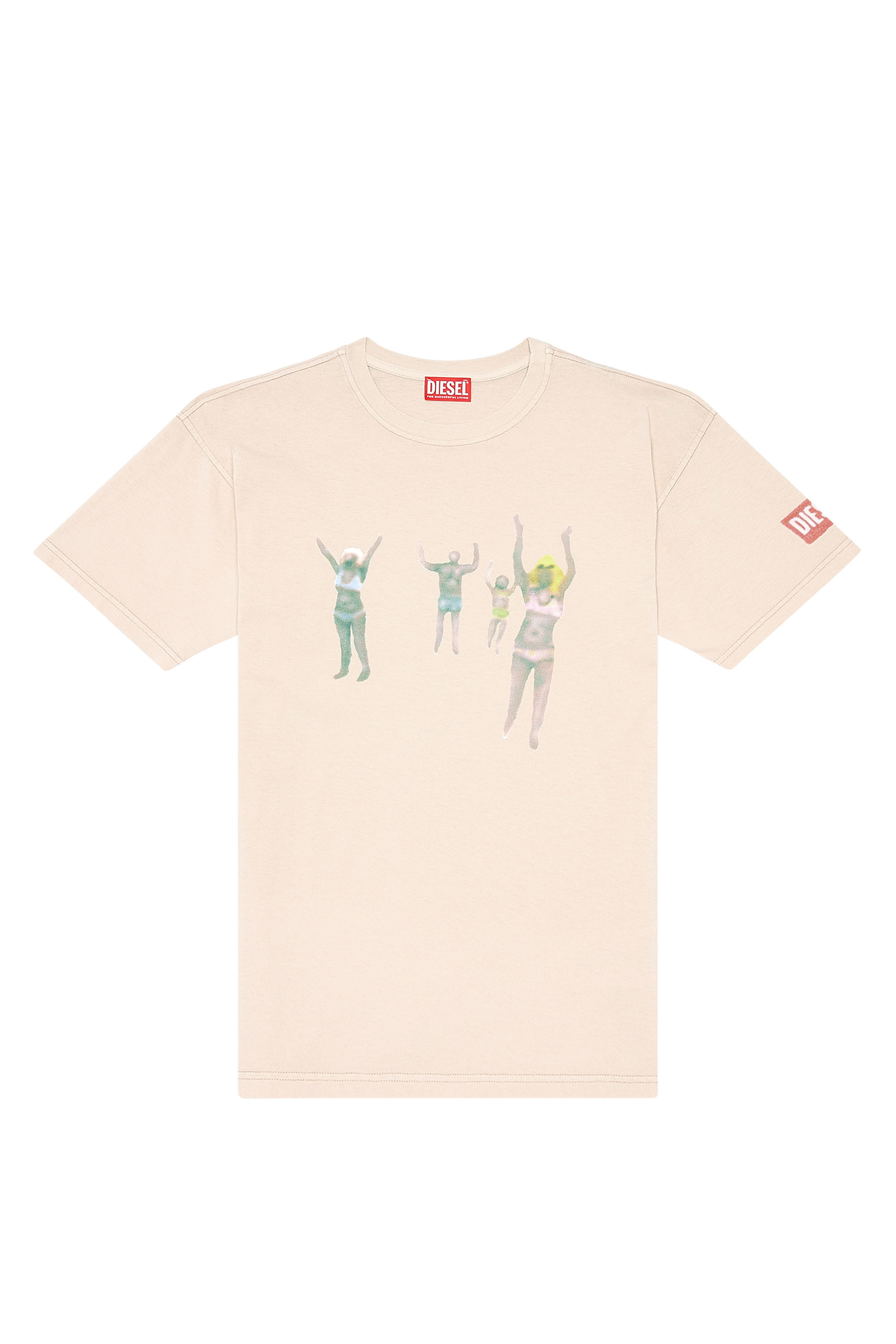 Diesel - T-BUXT-N8, Woman's T-shirt with airbrush body prints in Face Powder - 1