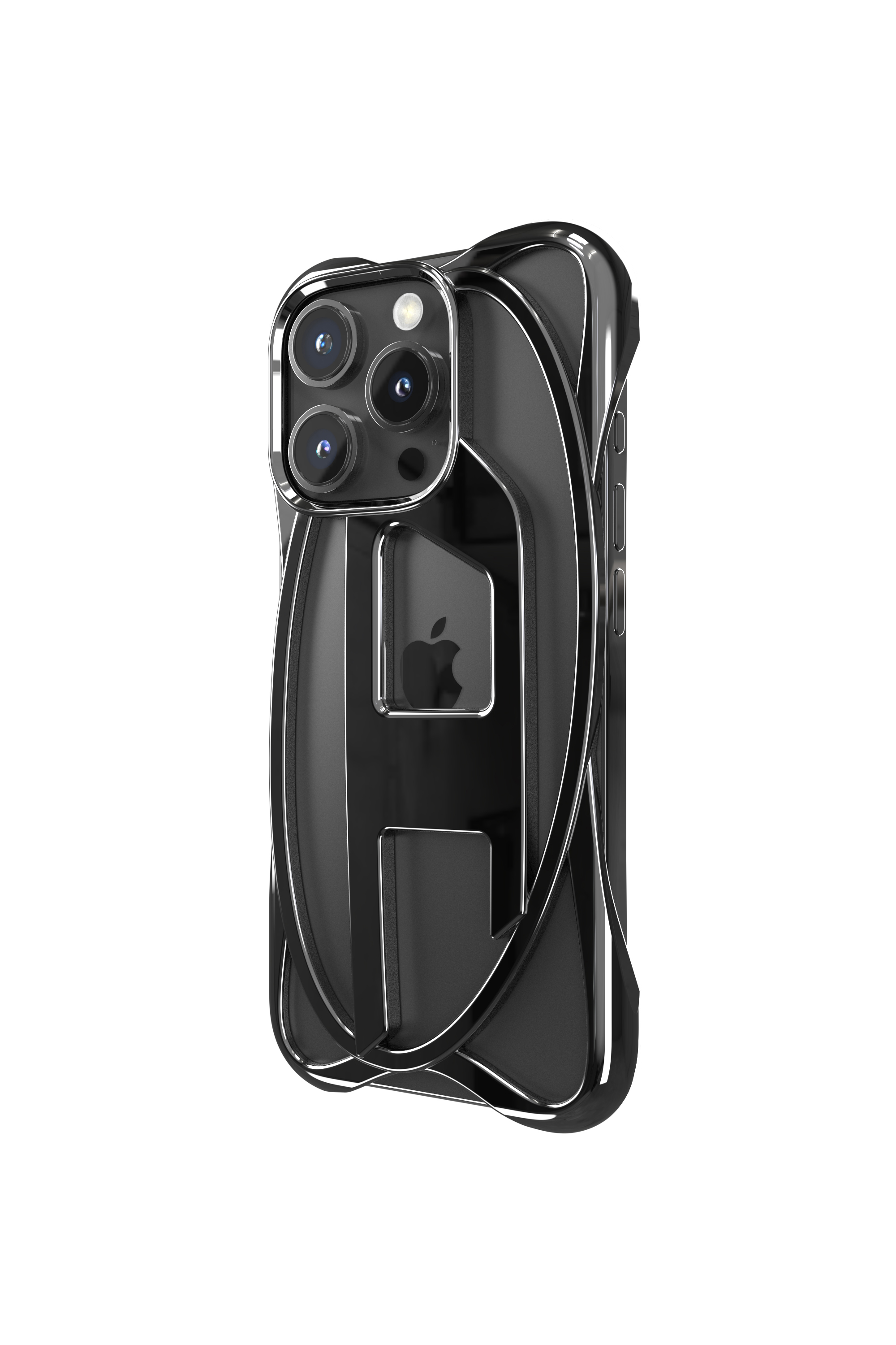 Diesel - 60268 CAGED D CASE, Unisex's Caged D Case iPhone 16 Pro in Black - 2