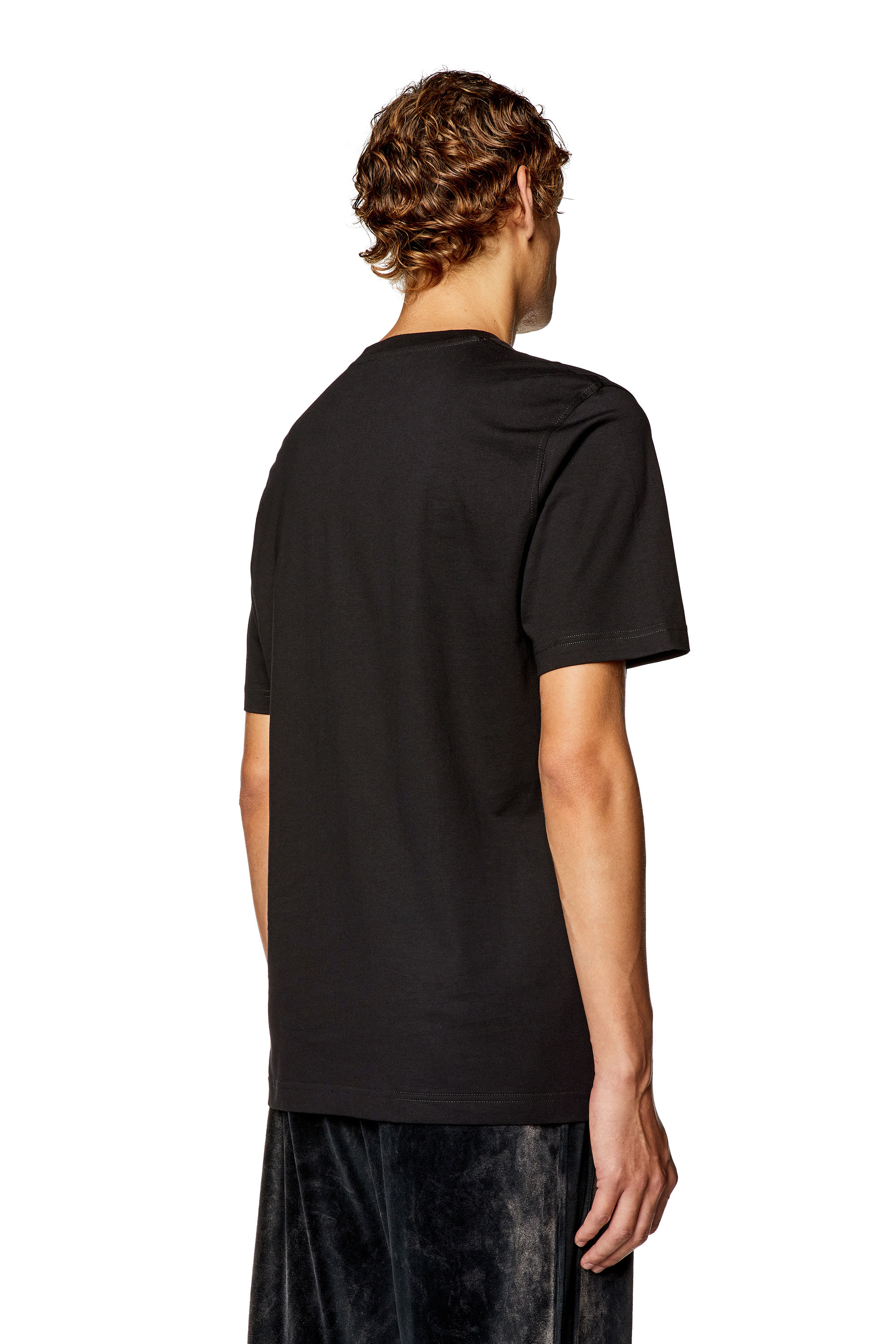 Diesel - T-JUST-N18, Man T-shirt with Diesel bag print in Black - Image 4