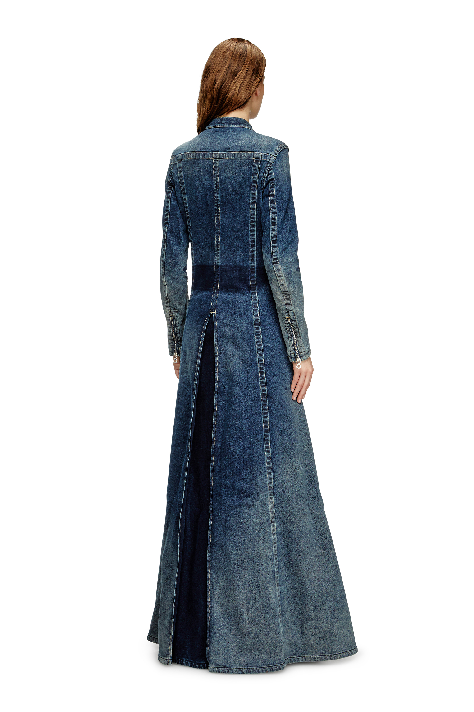 Diesel - DE-RO1-RE-FSG, Woman's Maxi dress in Rehab denim in Dark Blue - 4