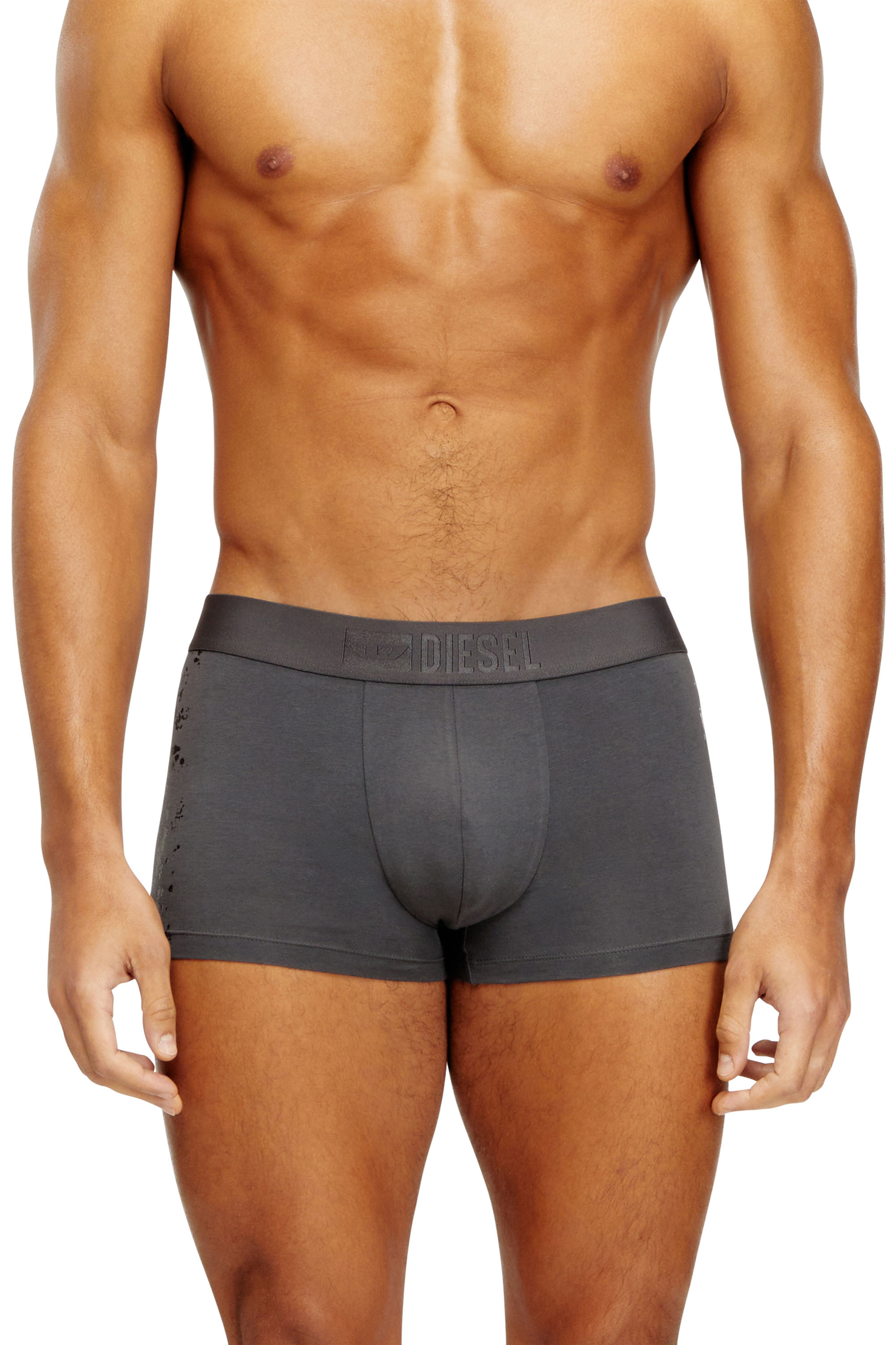 Diesel - DAMIEN-GFT, Man's Stretch-cotton boxers with tonal print in Grey - 2