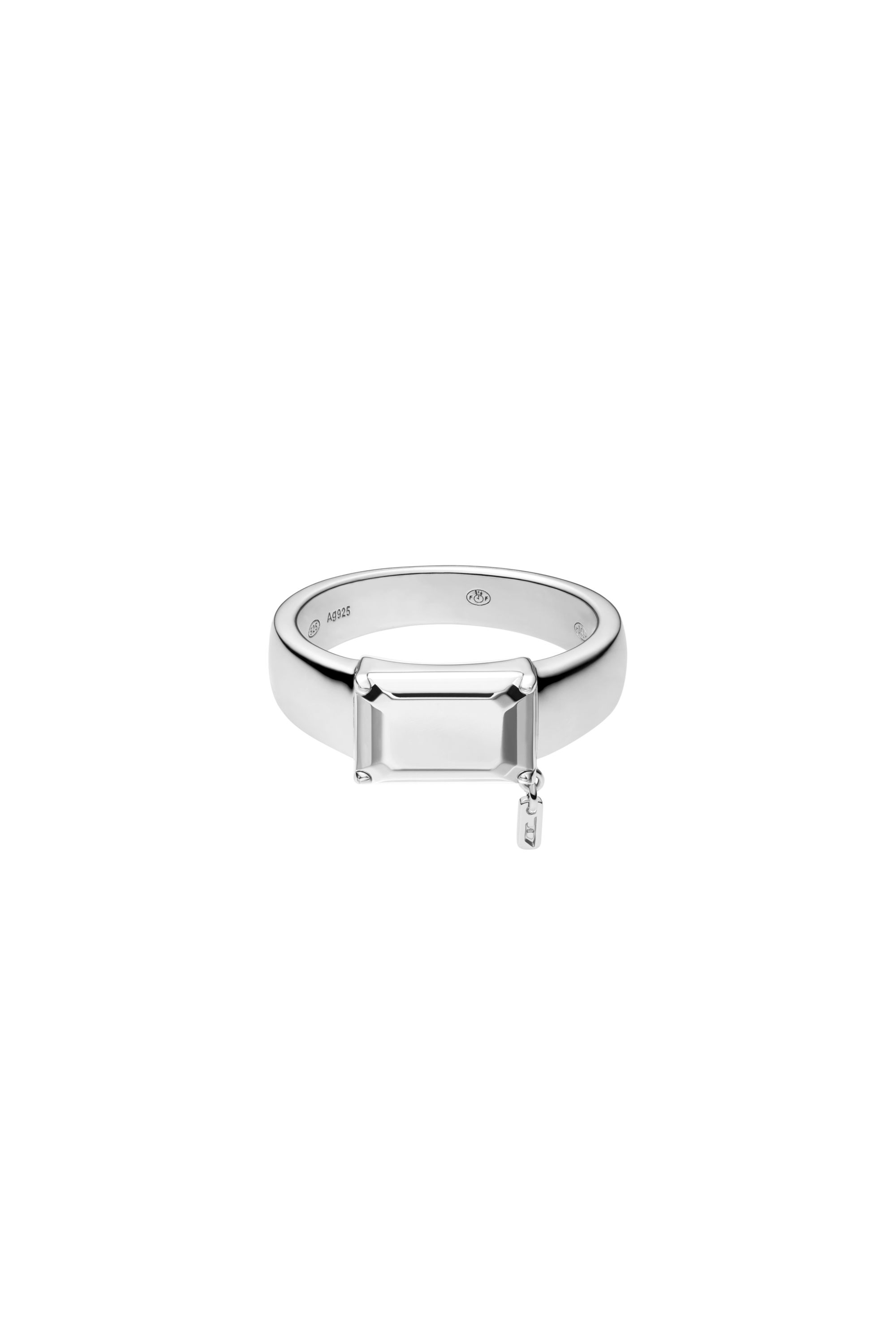 Diesel - DL1365040 STERLING SILVER JEWEL, Unisex's Sterling silver center focal ring in Silver - 2