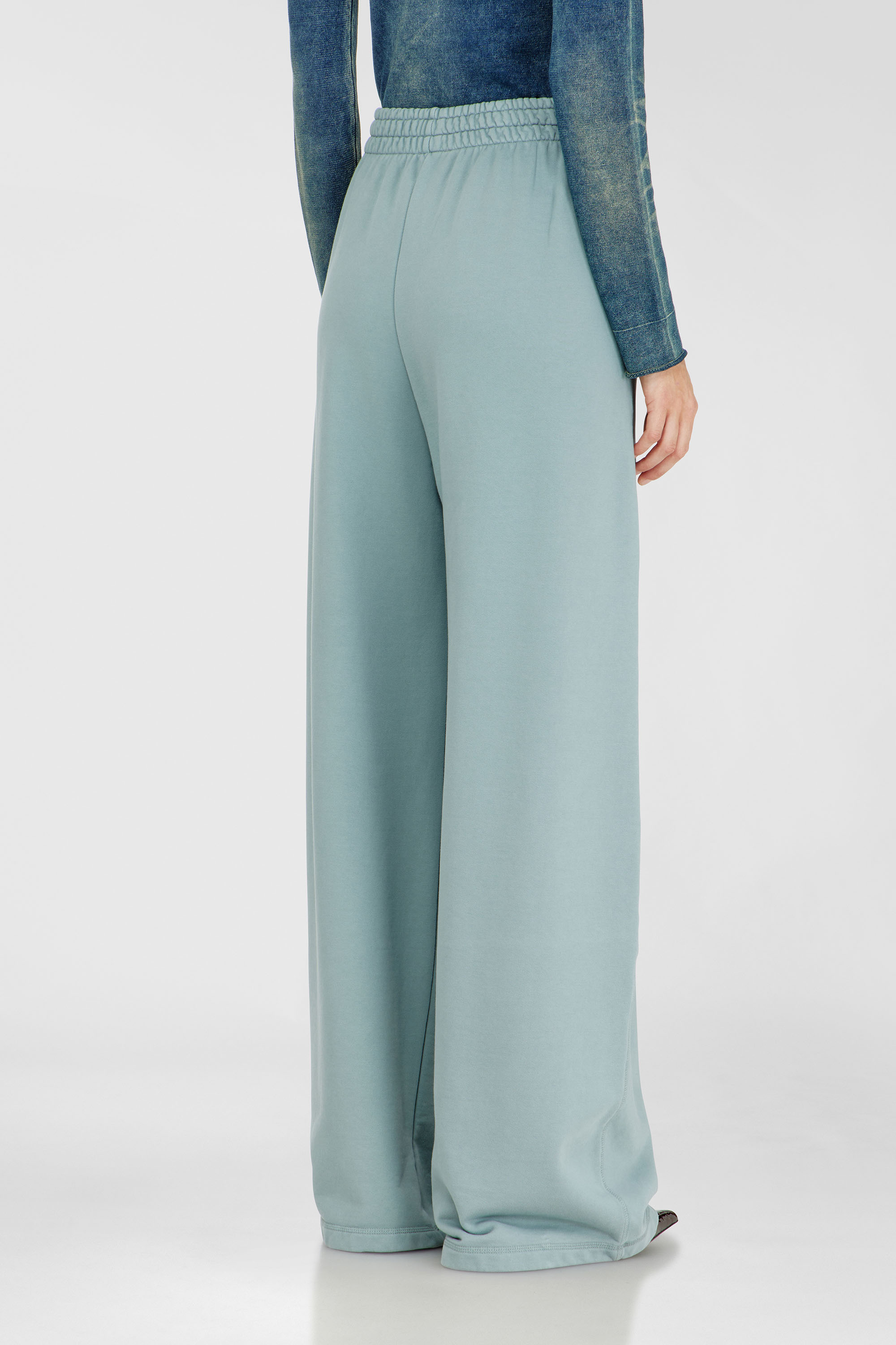 Diesel - P-ZENIA-OD, Woman's Loose track pants with elastic waistband in Light Blue - 4
